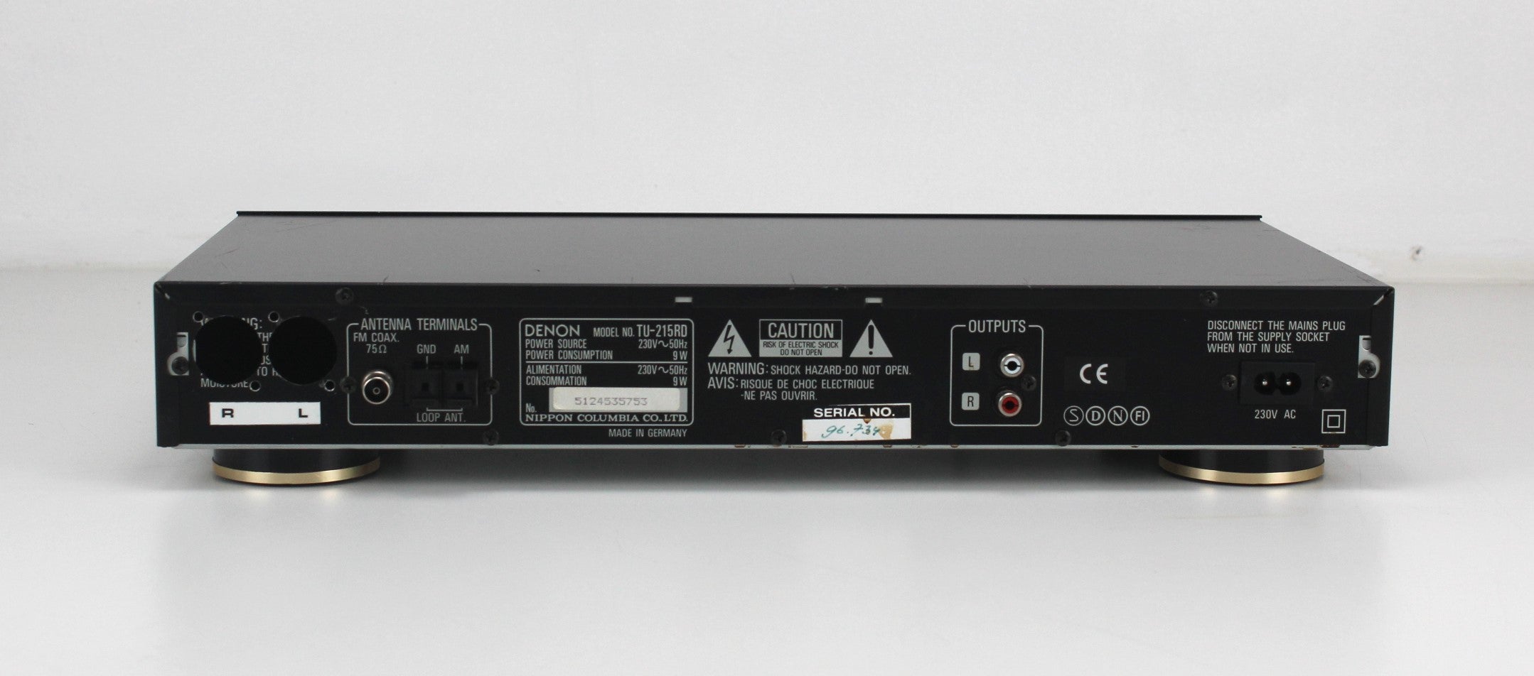 Denon TU-215RD audiocomponent / AM/FM stereo tuner