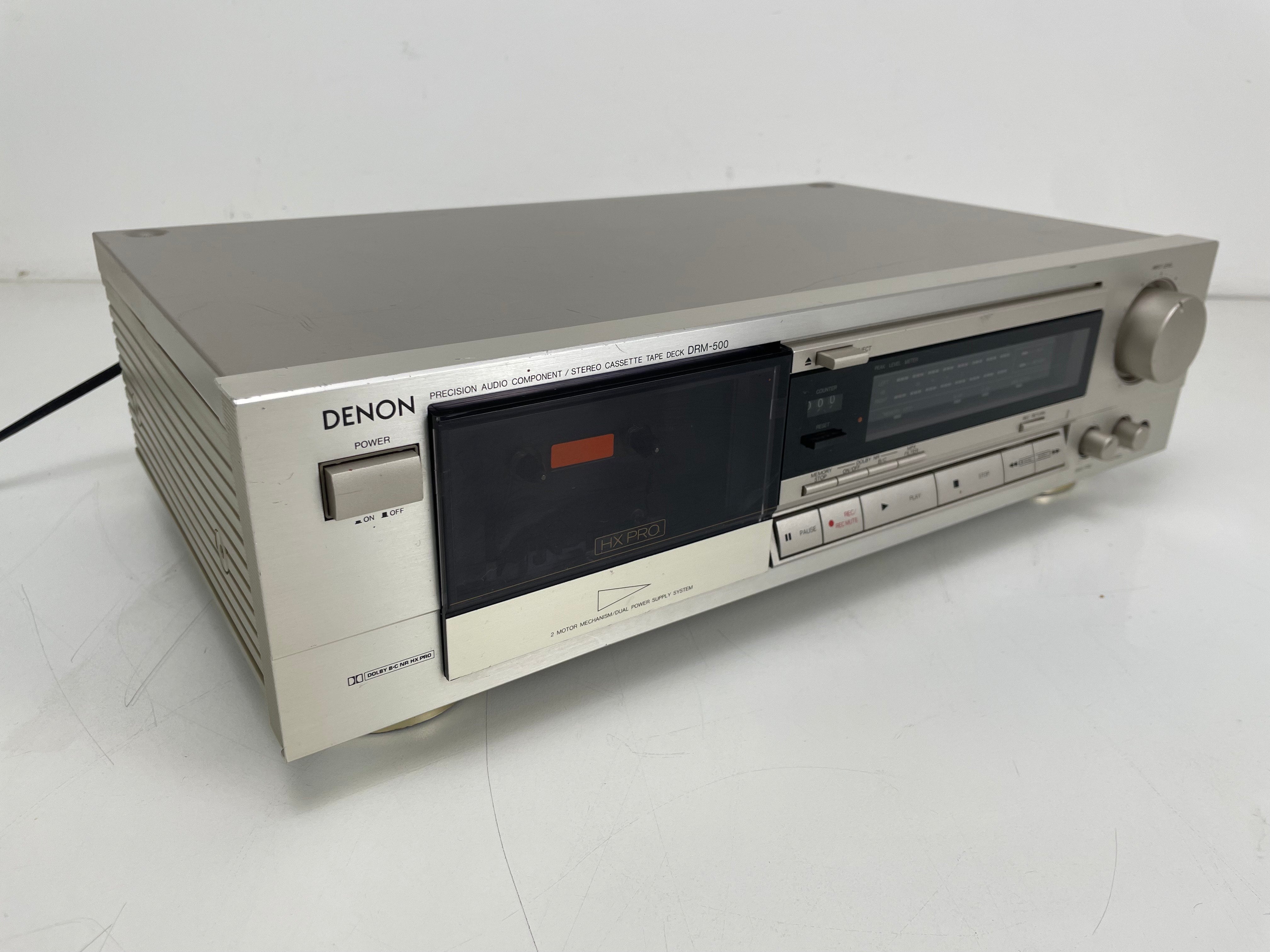 Denon DRM-500 - Stereo cassettedeck - Wit