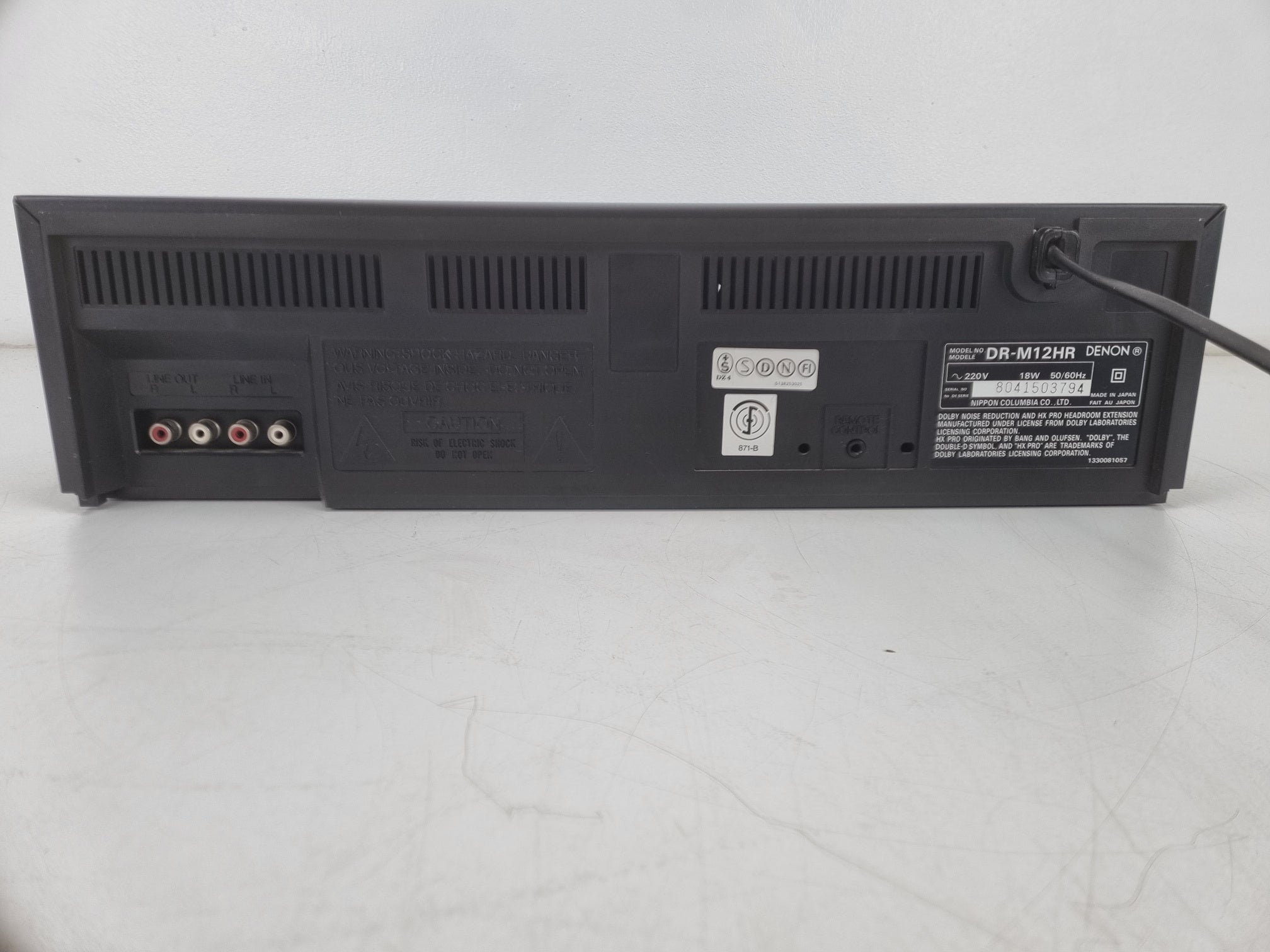 Denon DR-M12HR - Preccision Audio Component / Stereo Cassette Tape Deck