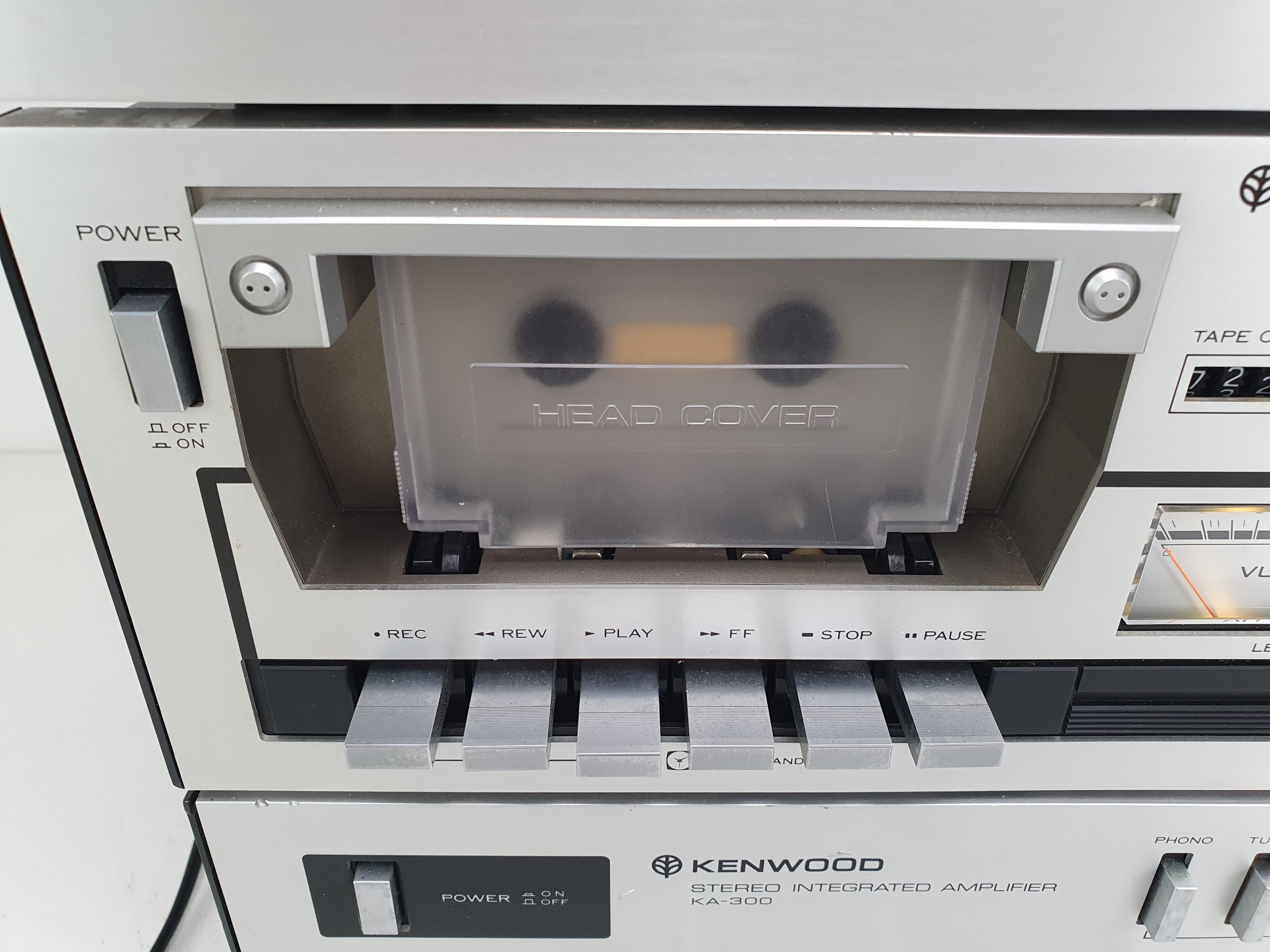 Kenwood KA-300 versterker - KX-400 cassettedeck - KT-400 tuner - Nette, onderhouden set