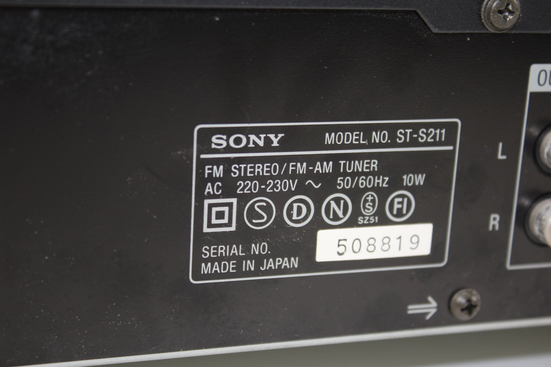 Sony Tuner ST S211 Stereo Fm/AM Working  (1993-94)