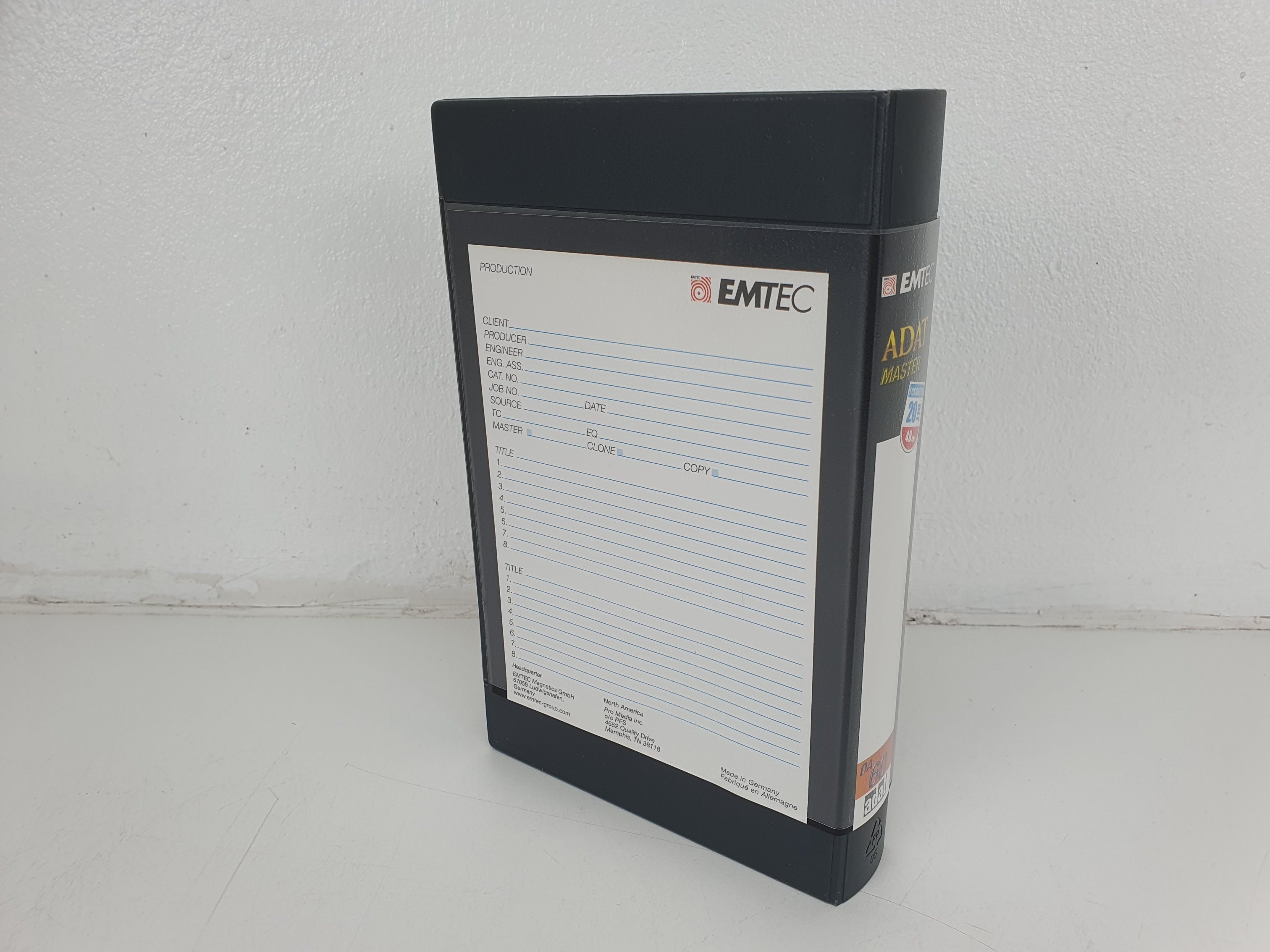 EMTEC ADAT Master DA 60 digital audio tape - NOS