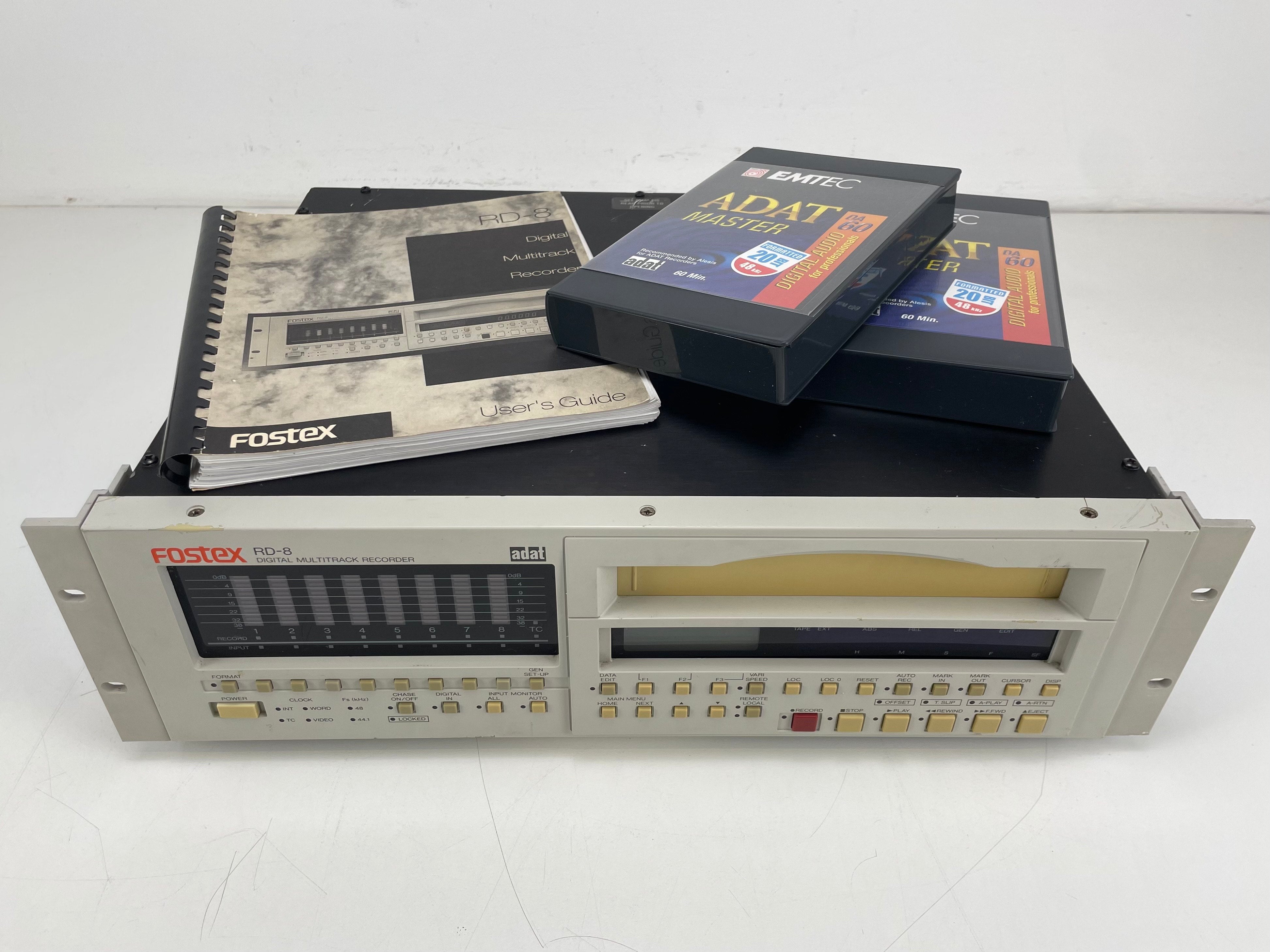 Fostex RD-8 ADAT 8-Track Digital Recorder – With Manual & 2 NOS ADAT's