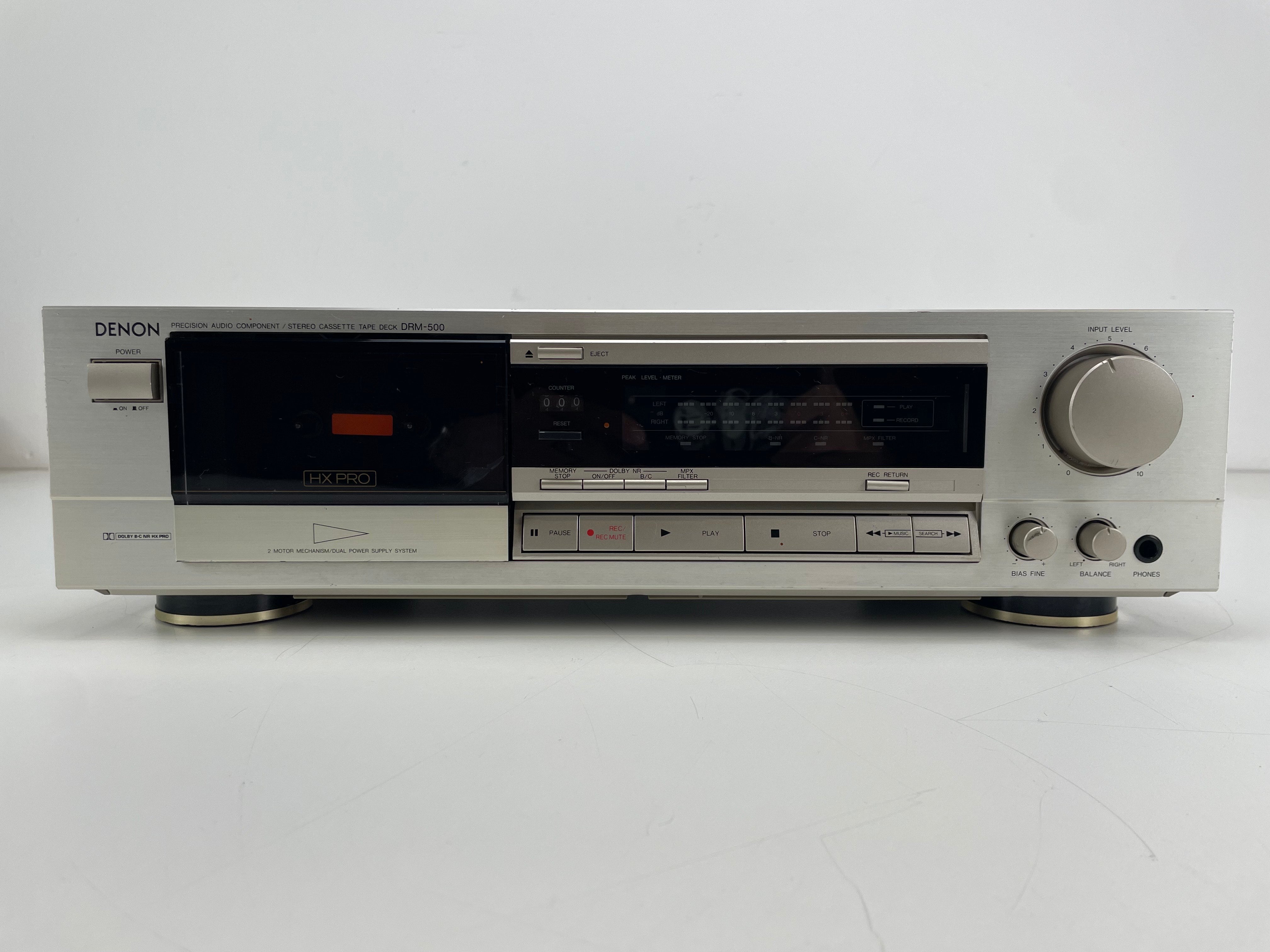 Denon DRM-500 - Stereo cassettedeck - Wit