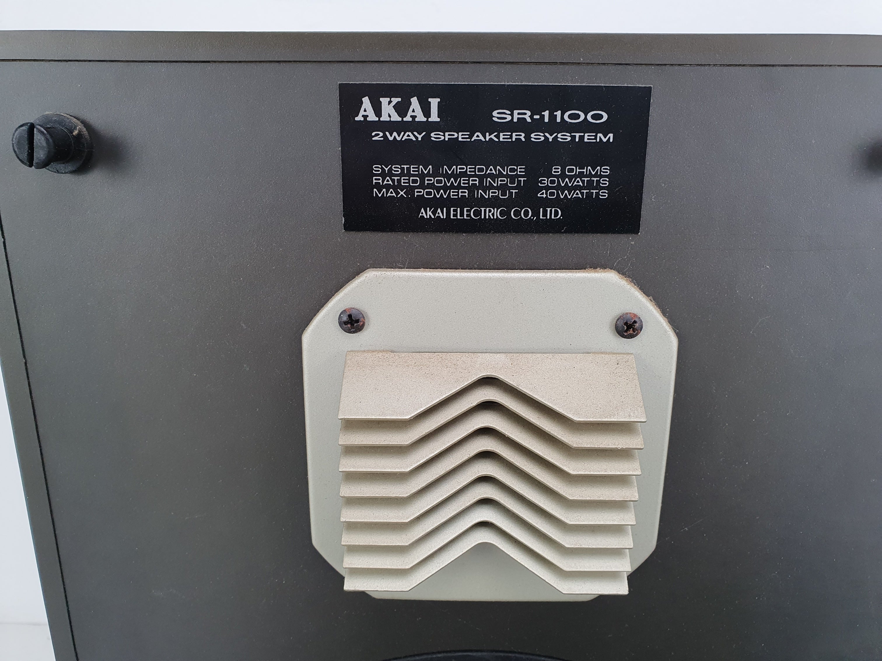 Akai SR-1100 Vintage boekenplankspeakers - Eén werkt niet volledig