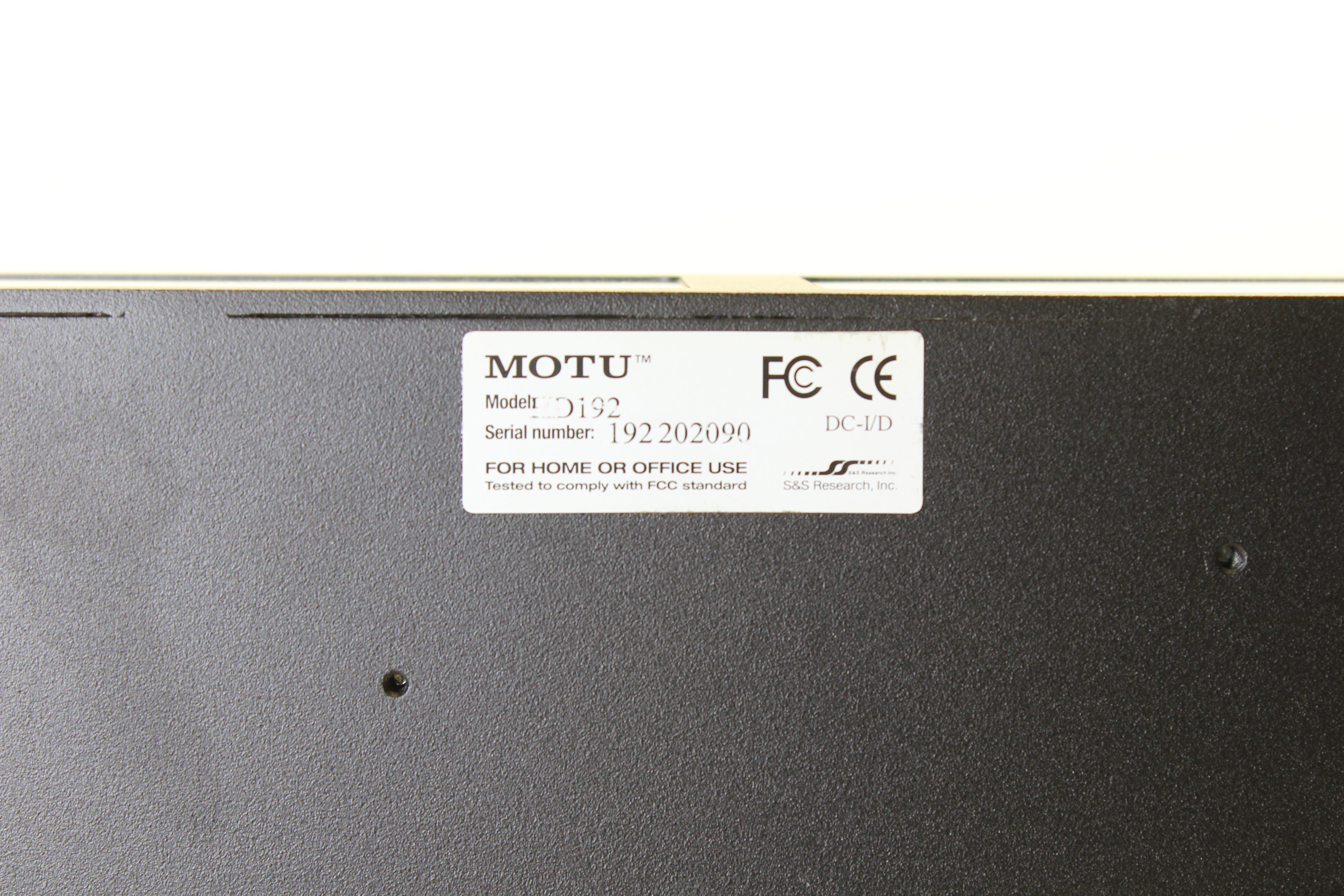 MOTU HD192 interface