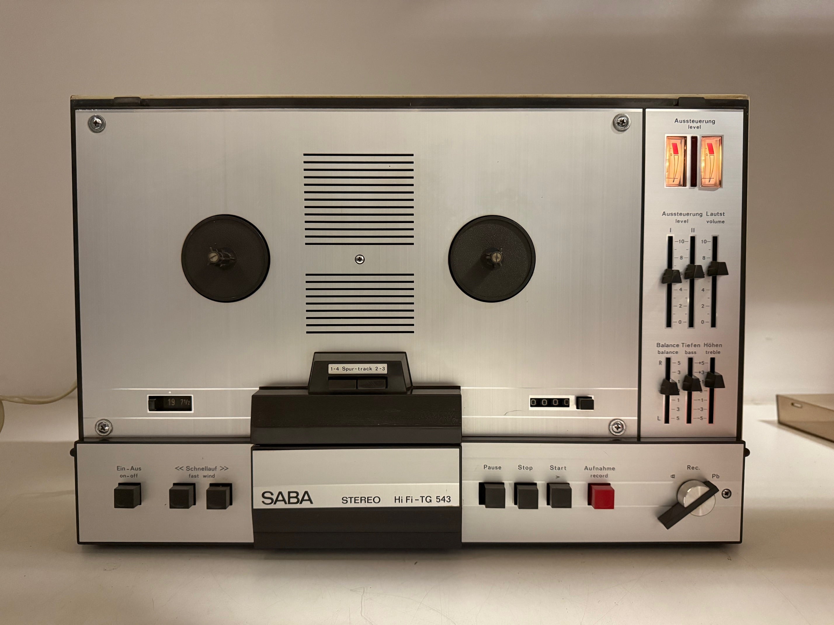 SABA TG-543 Stereo 1/4" 18CM Tape Deck - Sold as is