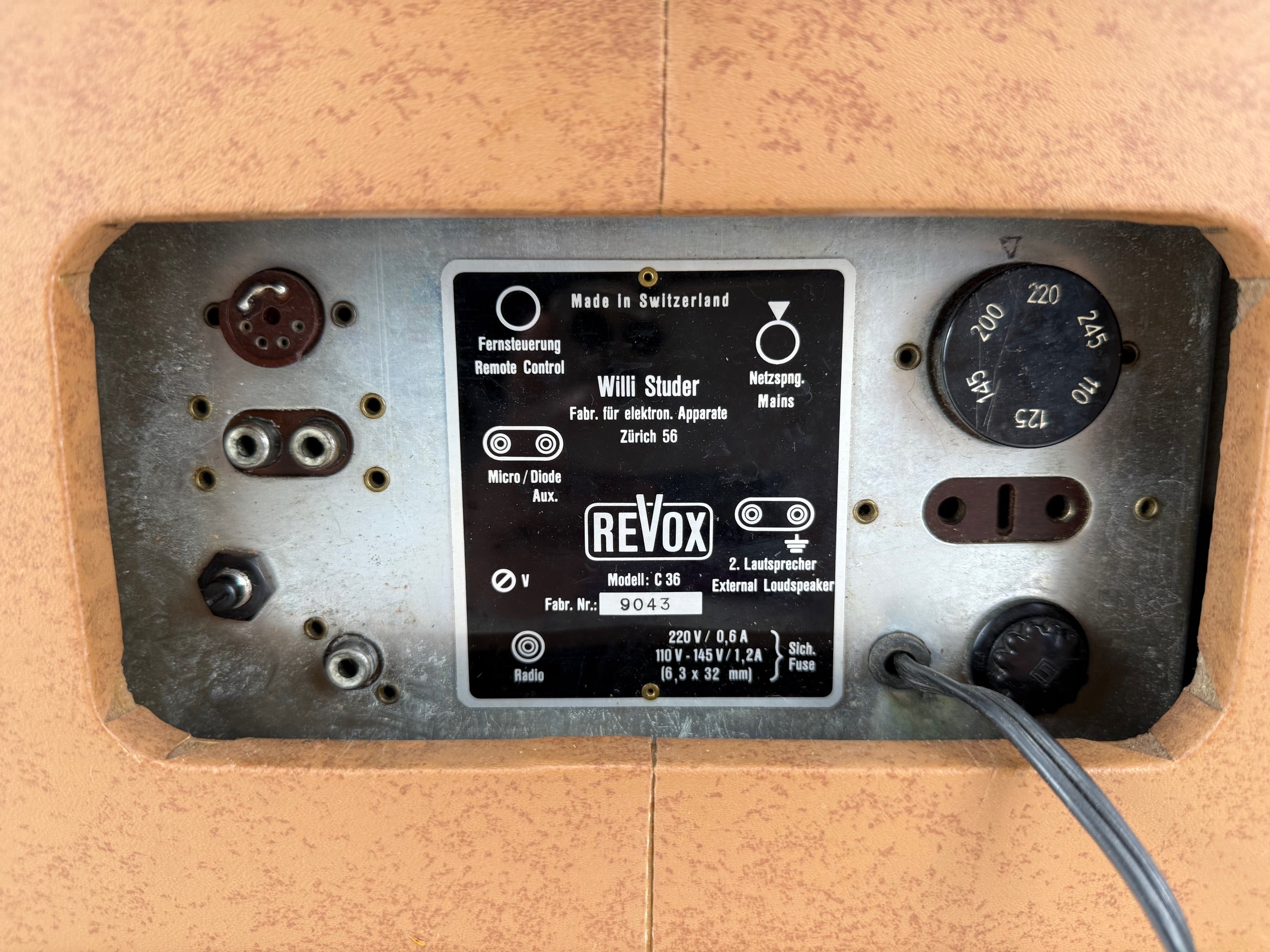 Studer Revox C36 analoge bandrecorder - 1,4'' mono buis (onderhoud uitgevoerd)