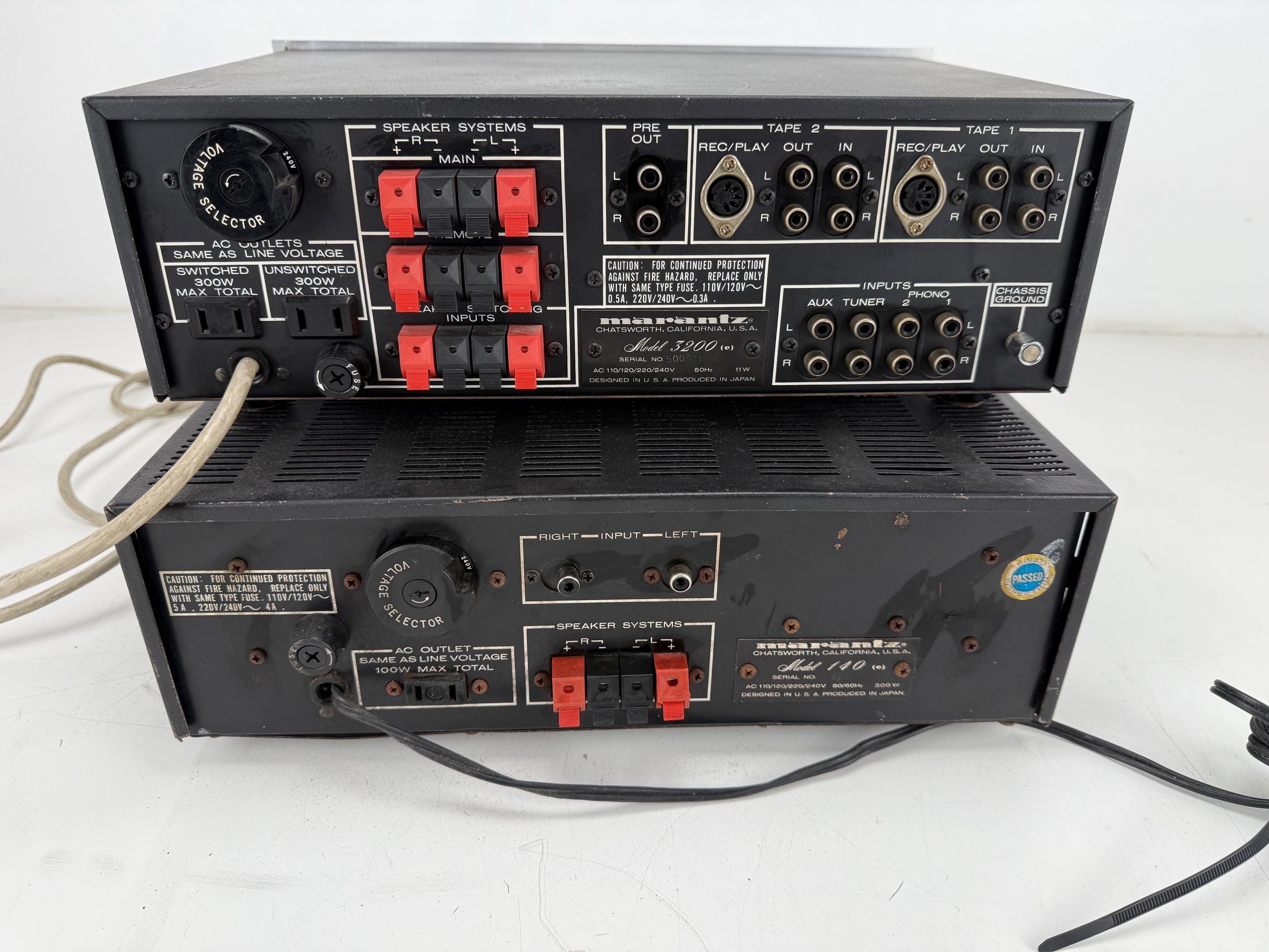 Marantz Model 3200 Control Stereo Console / Model 140 Power Amplifier - Fully serviced SET