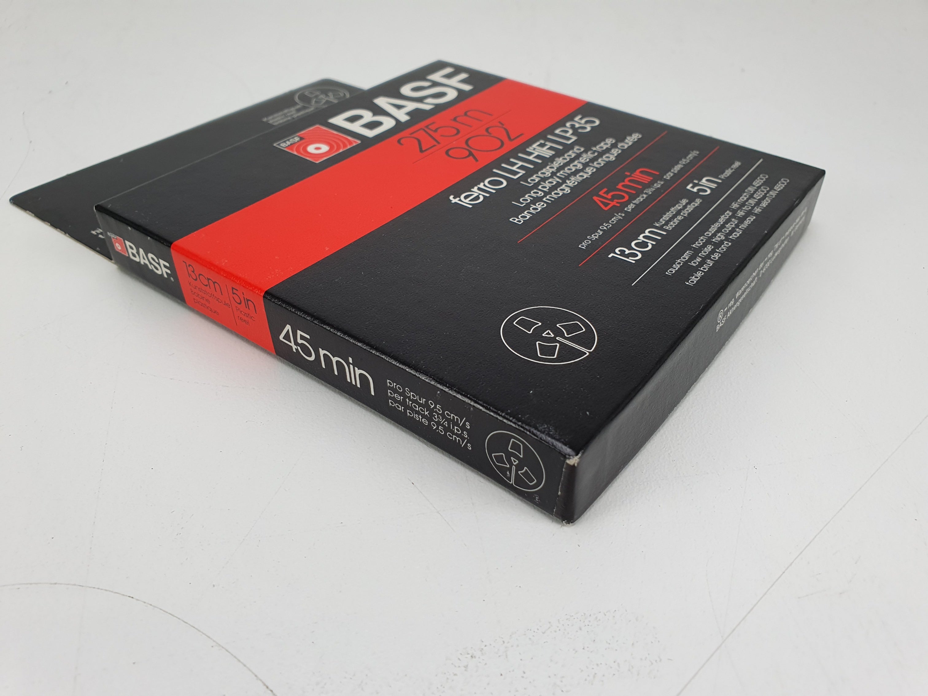 BASF LP35 ferro LH hifi-tape - 275m - 13CM plastic spoel - nieuw in doos