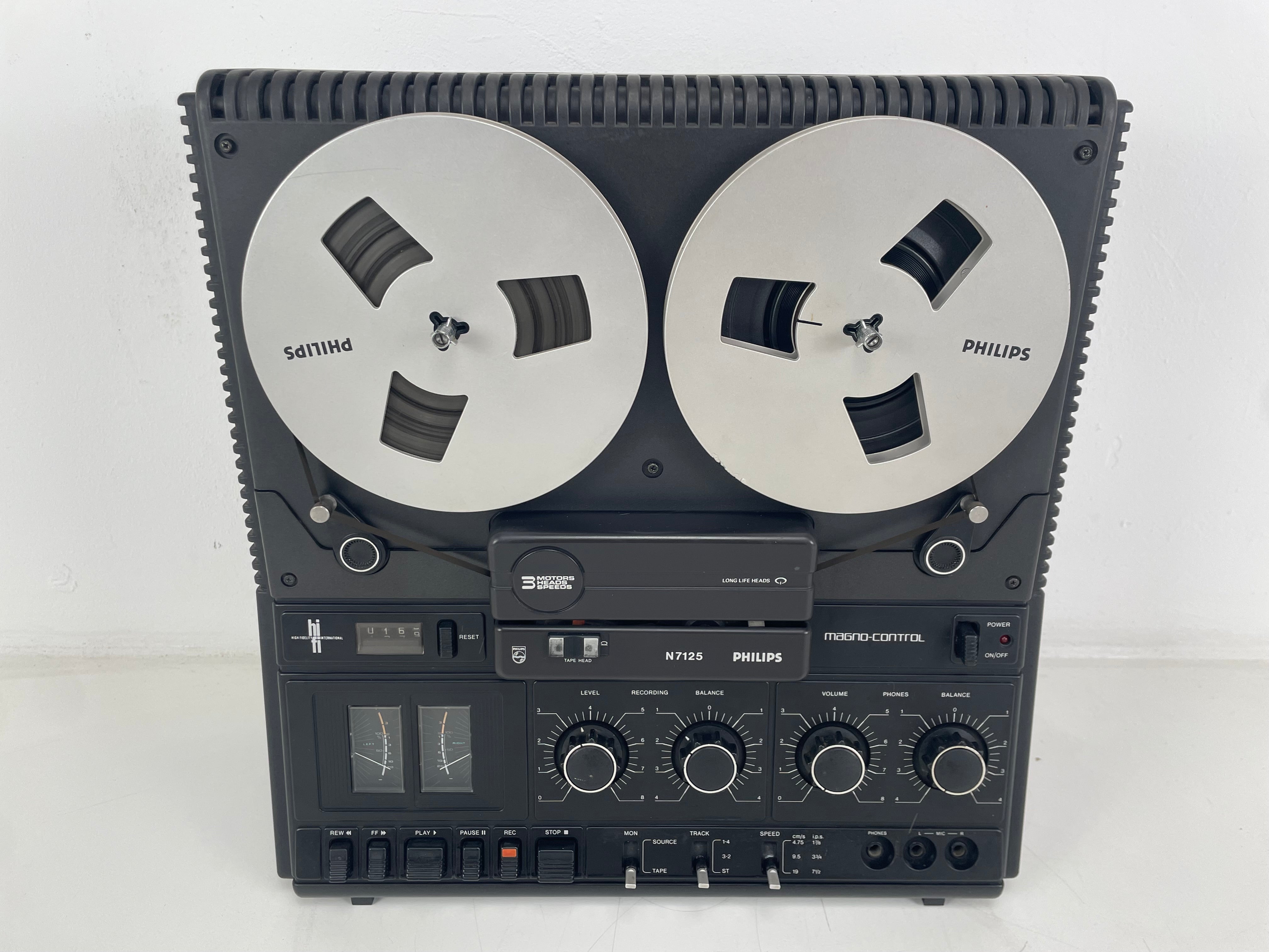 Philips - N7125 - 3-Head - Reel-to-Reel - Serviced (Tested/New Belts)