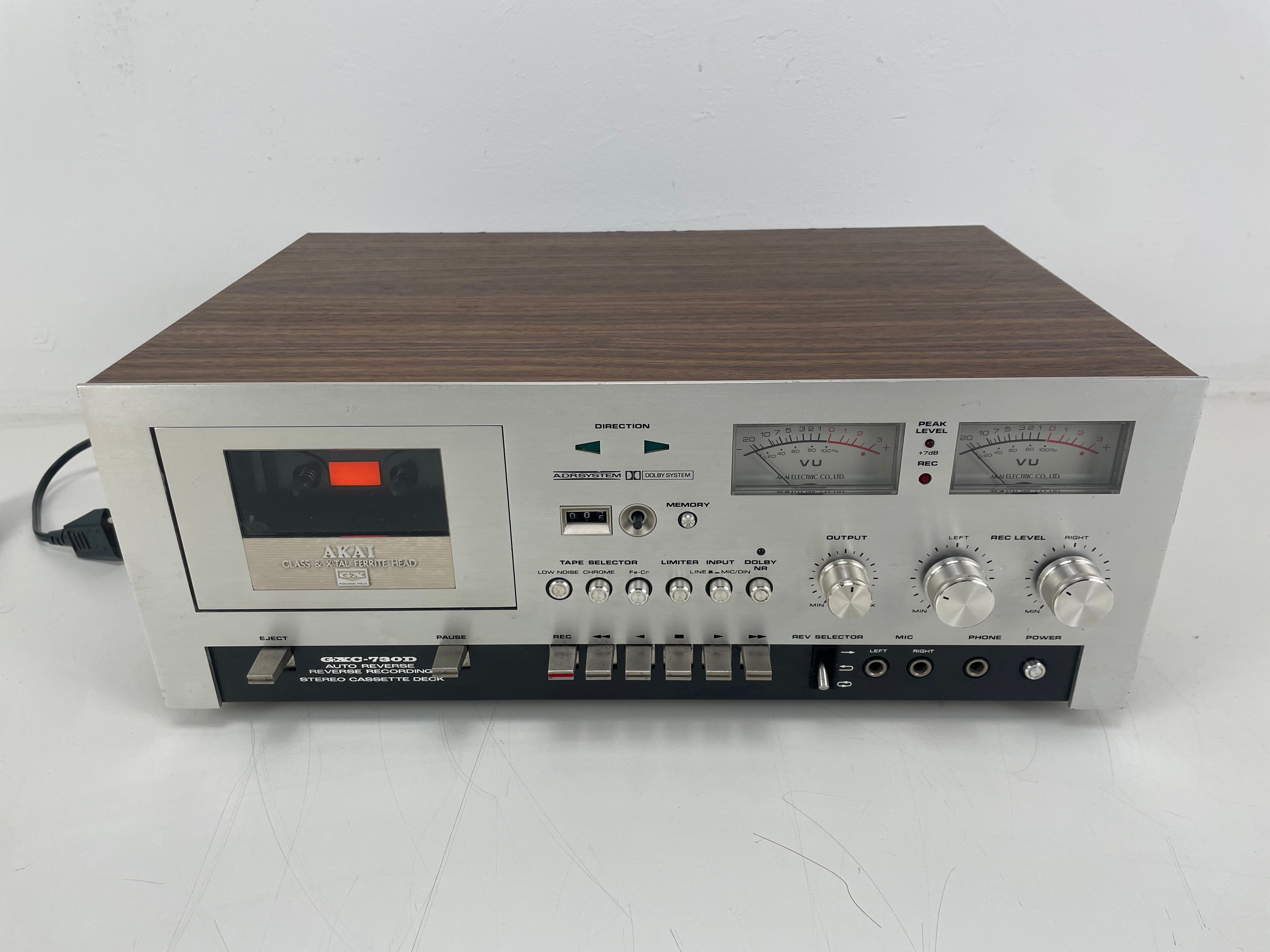 AKAI - GXC-730D - 3 Head Stereo Cassette Deck - Glass Head - Serviced