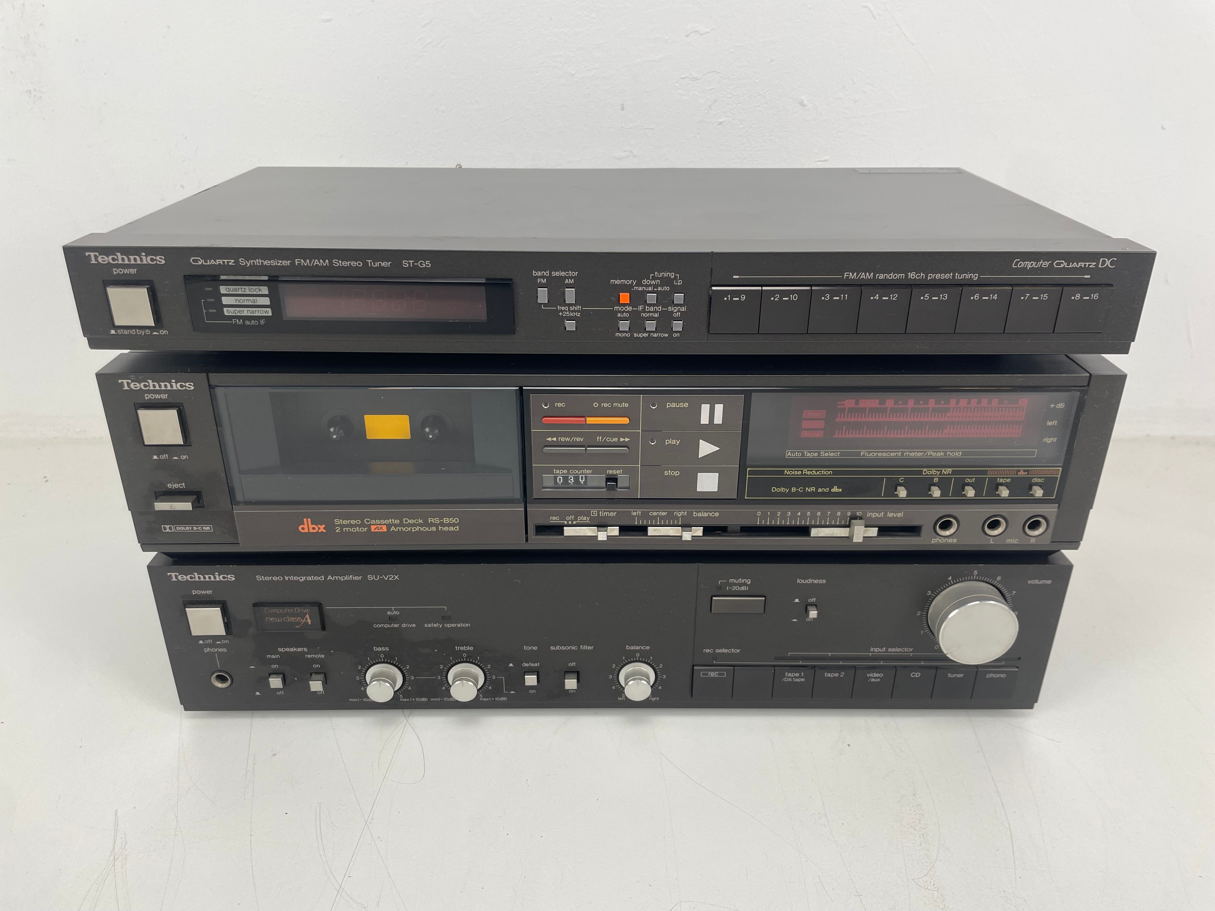 Technics - SU-V2X/RS-B50/ST-G5 - FM/AM Tuner, Stereo Cassette Deck, Stereo Integrated Amplifier