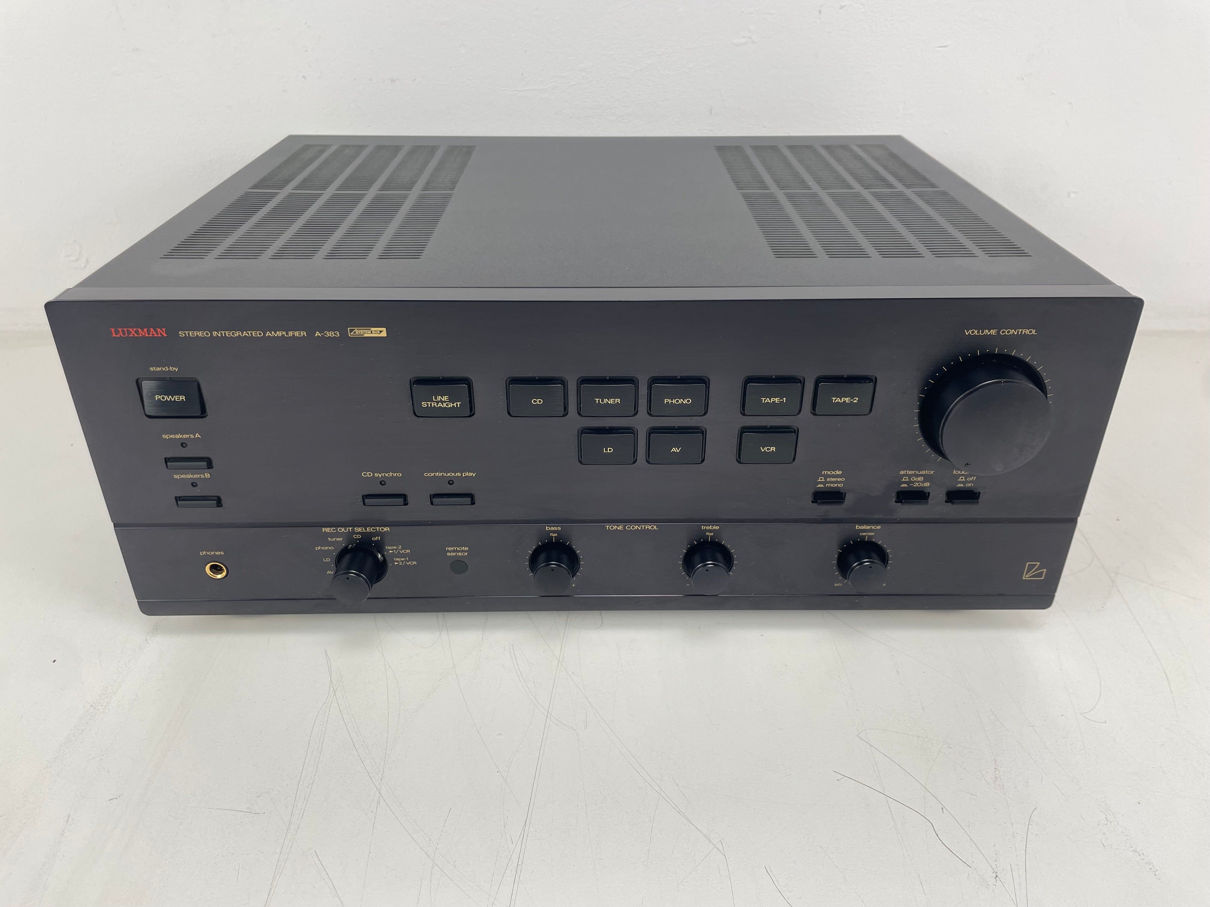 Luxman - A-383 - Stereo Integrated Amplifier - Inc. Remote - Serviced (Repaired)