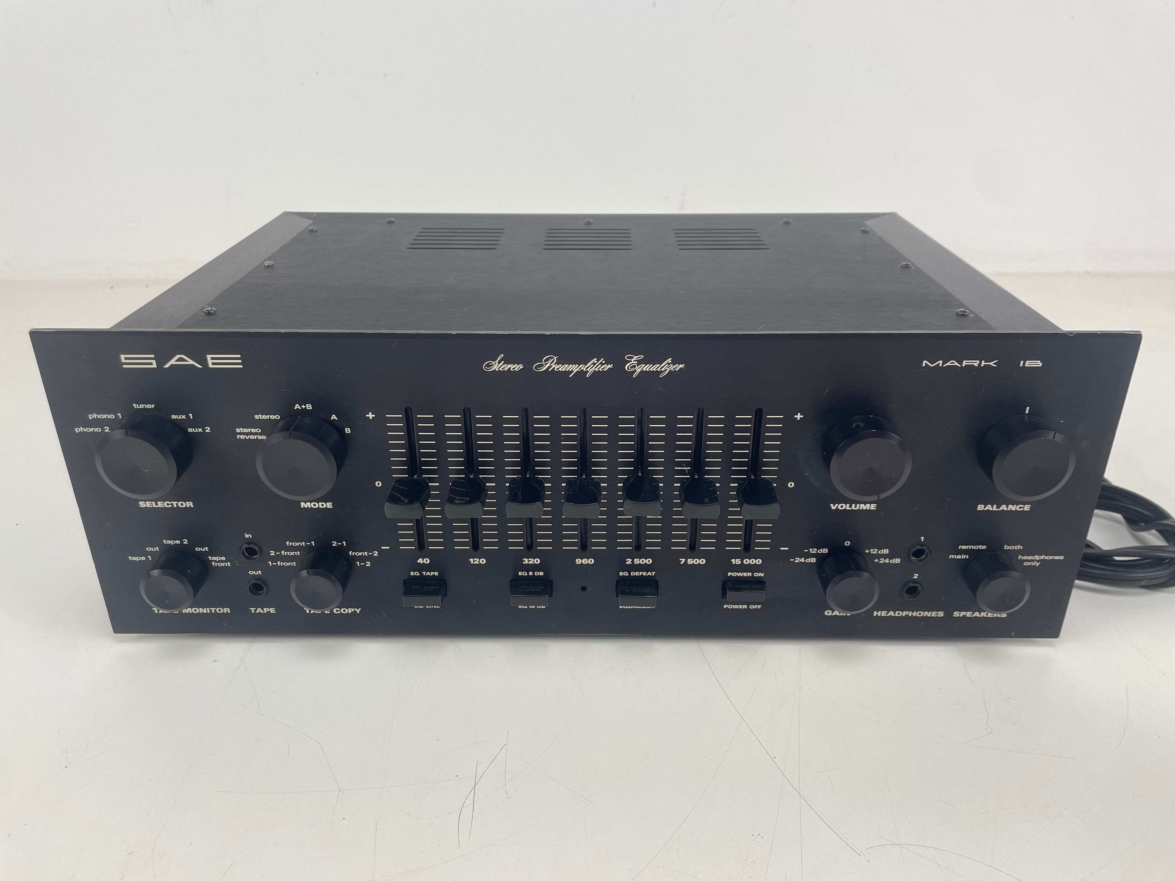SAE - Mark 1B - Stereo Preamplifier Equalizer