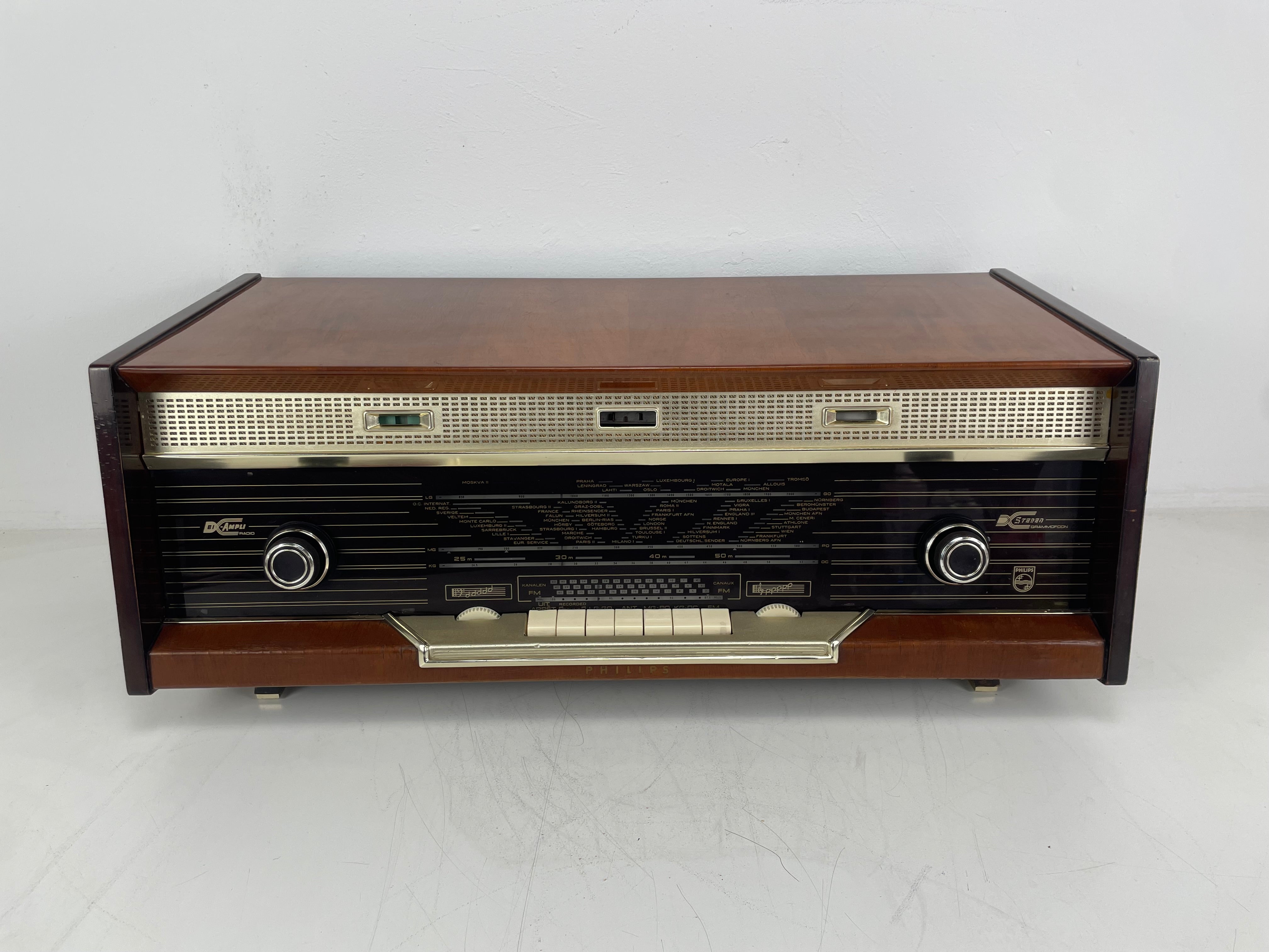 Philips - B7X94A - Tube Radio - Bi-Ampli - Serviced (Cleaned/Tubes Rep