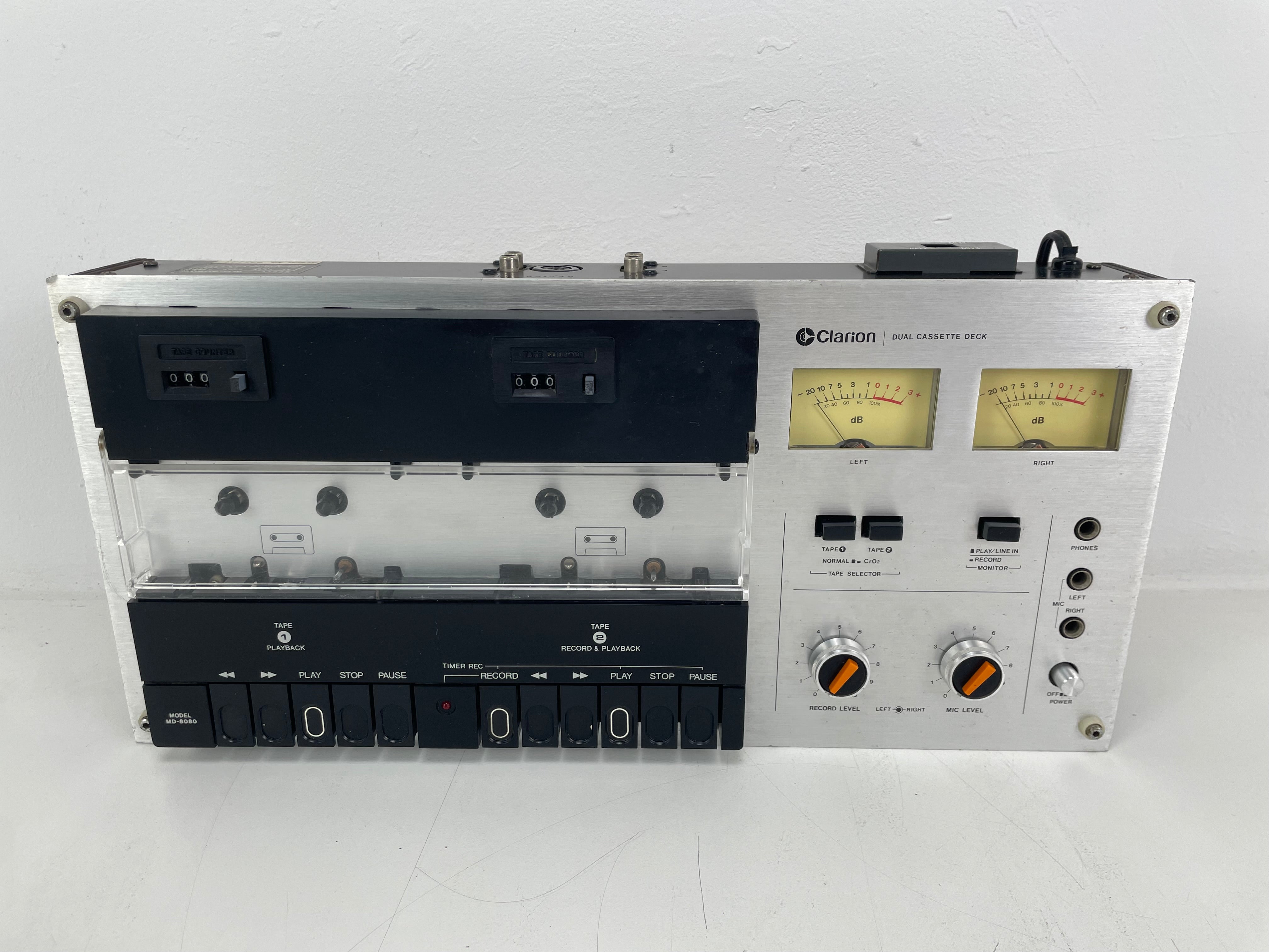 Clarion - MD-8080G - Double Cassette Deck - Cassette Duplicator