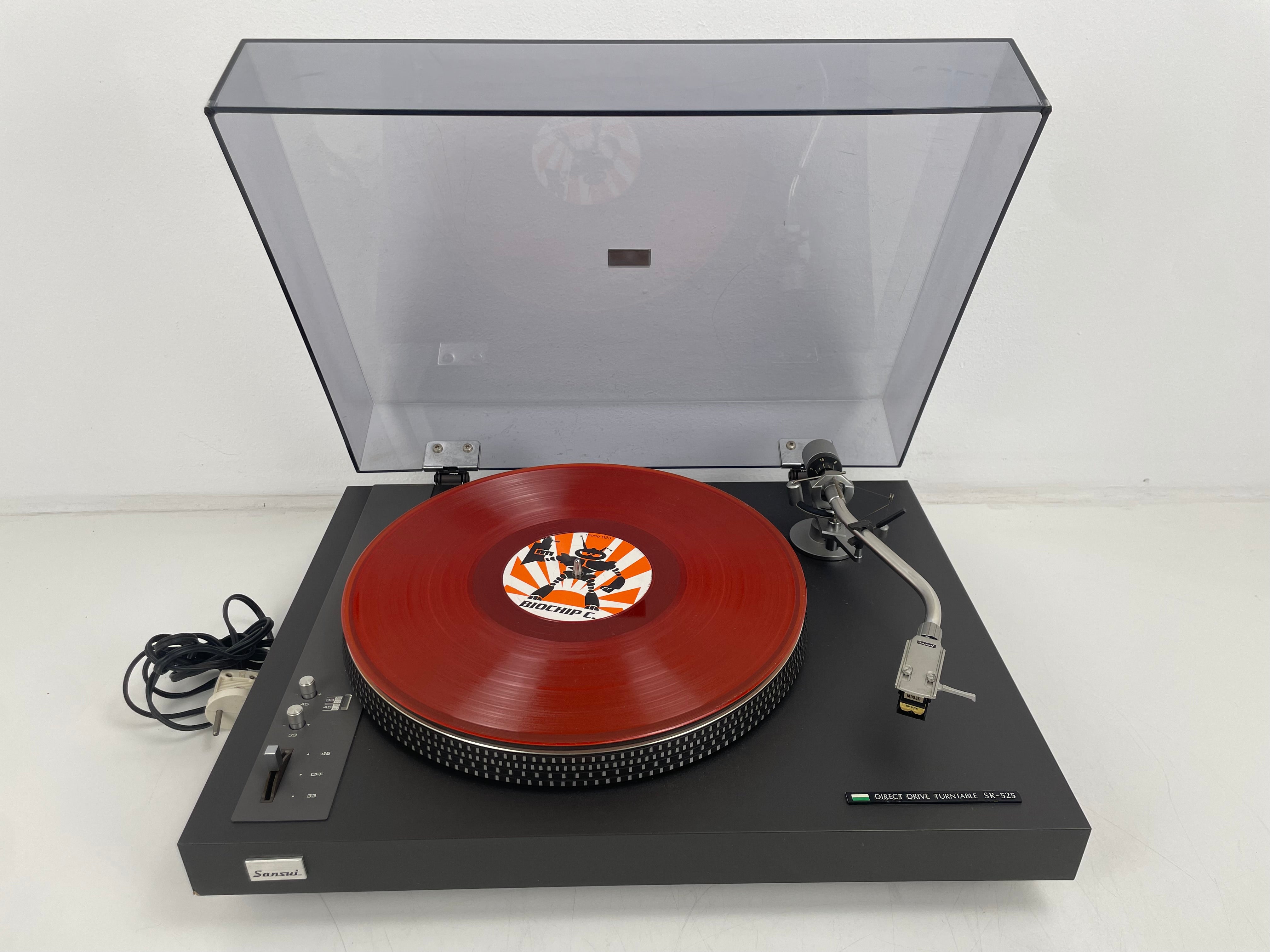 Sansui - SR-525 - Direct Drive Turntable - Shure M95ED Stylus