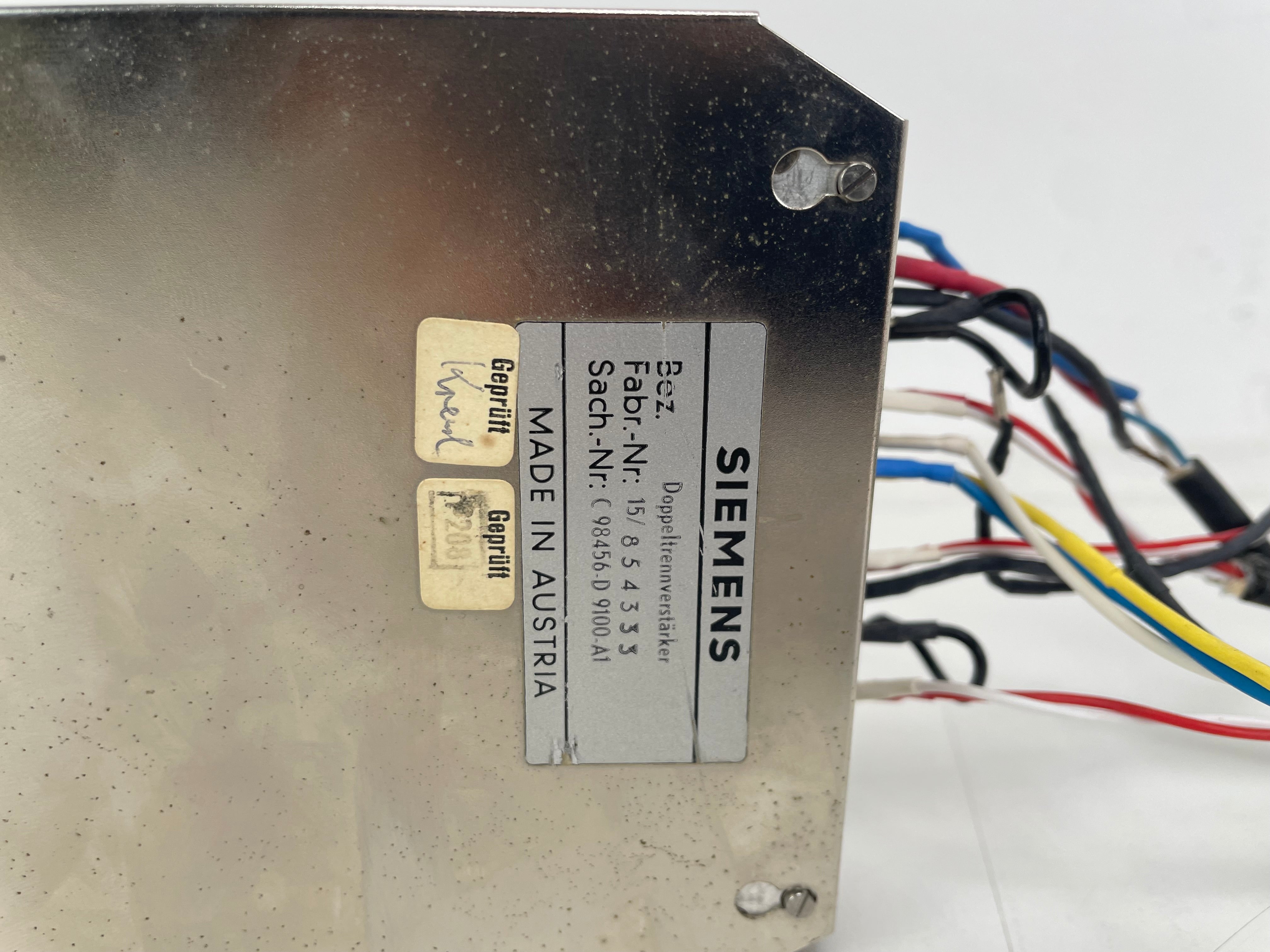 Siemens - DIA C98456-D9100-A1 - Doppeltrennverstärker - With plugs