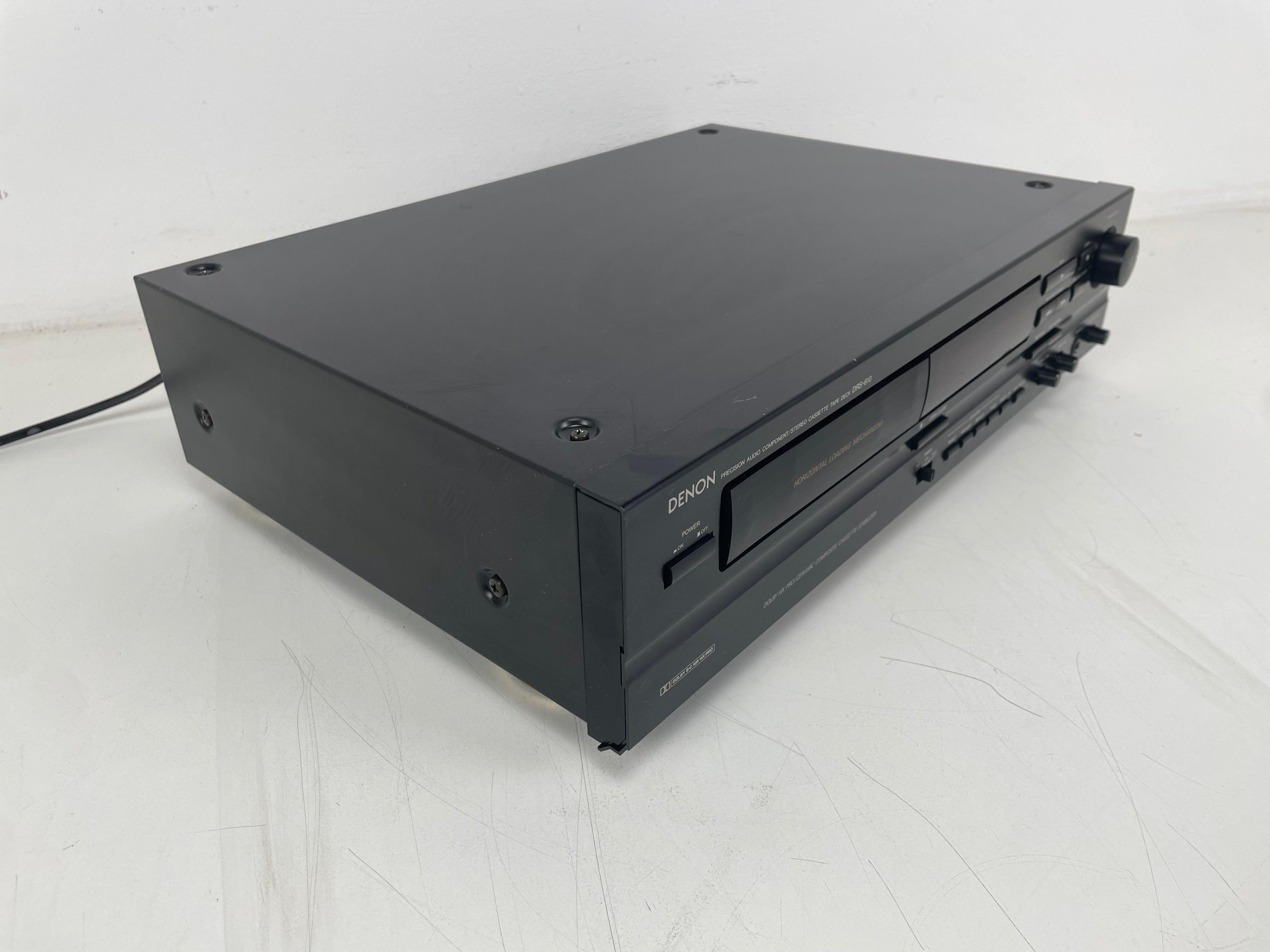Denon - DRS-610 - Stereo Cassete Deck - 2-Head -  Horizontal Loading - Serviced (New Belts)