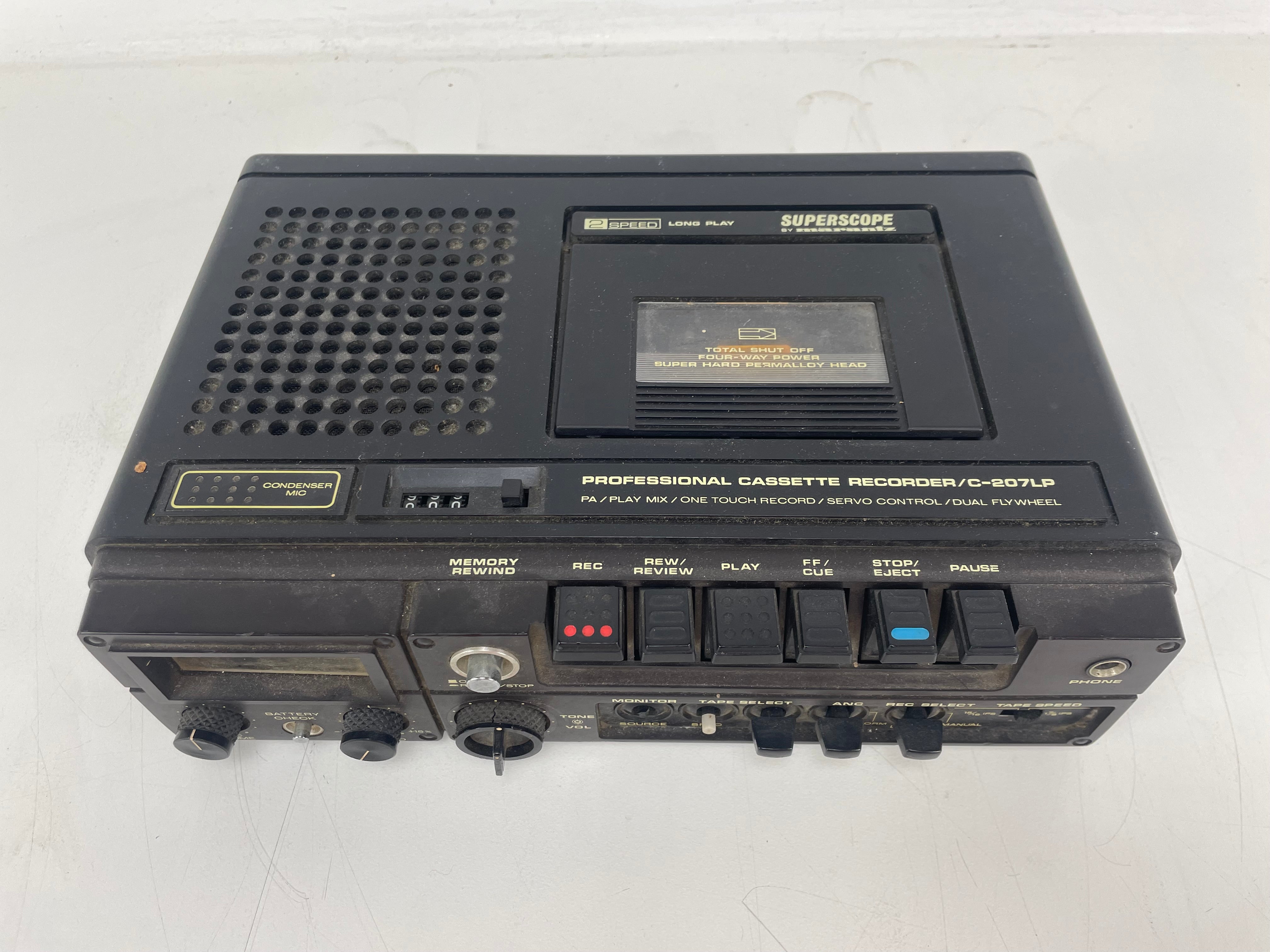Superscope - C-207LP - Portable Cassette Recorder - For Parts