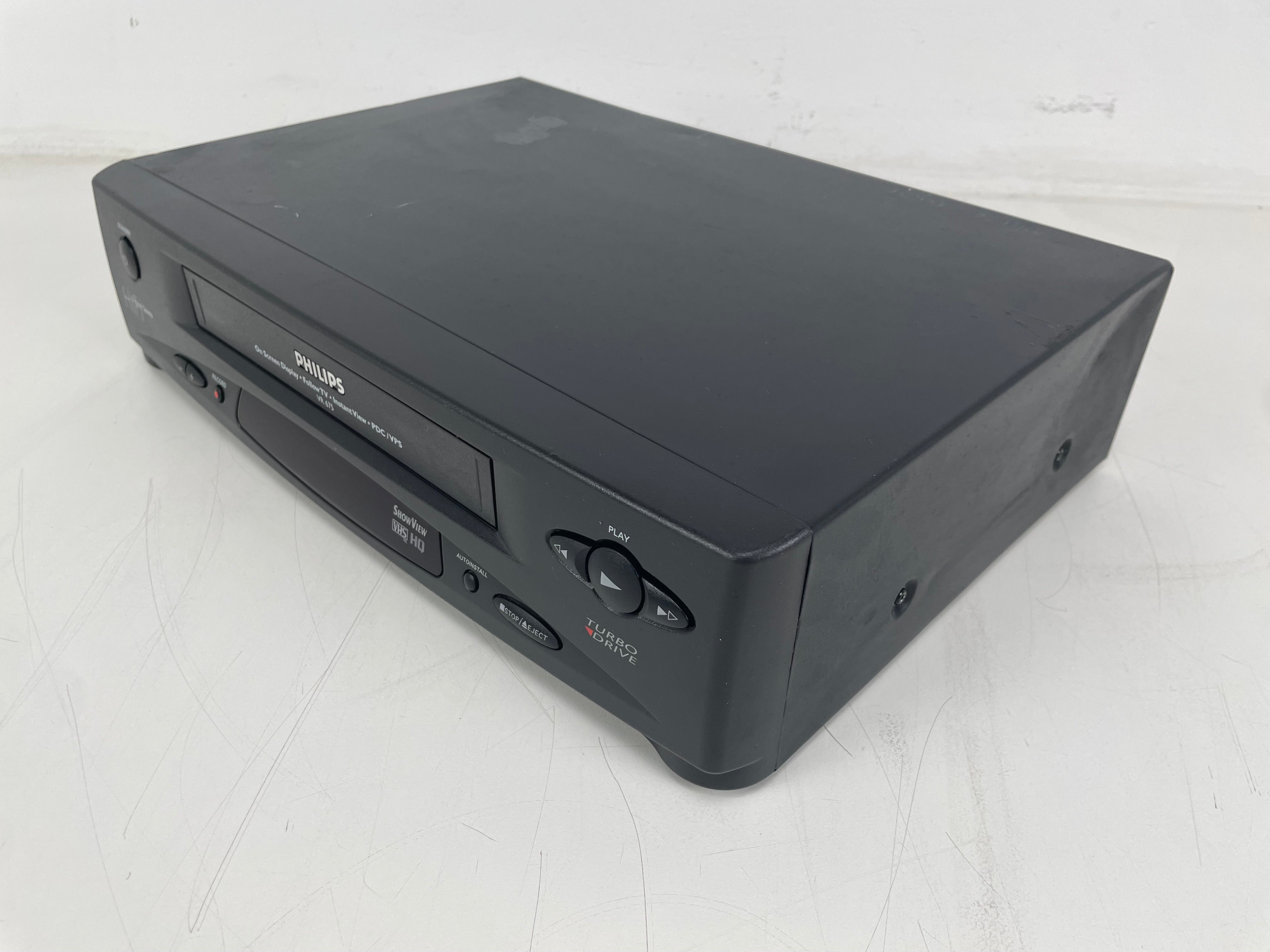 Philips - VR 675 - 6-Head - VHS (PAL) HQ - Video Cassette Recorder - Serviced