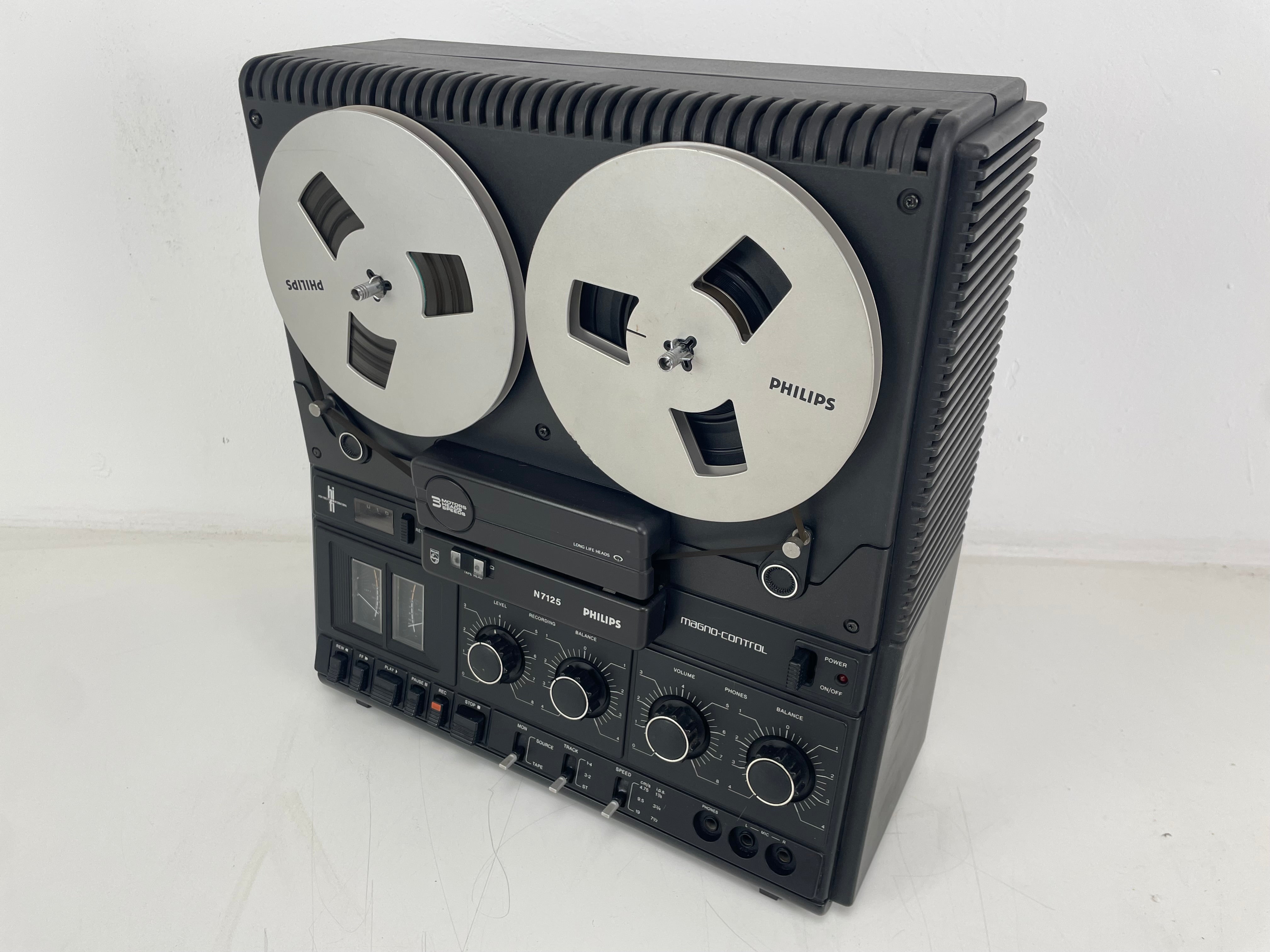 Philips - N7125 - 3-Head - Reel-to-Reel - Serviced (Tested/New Belts)