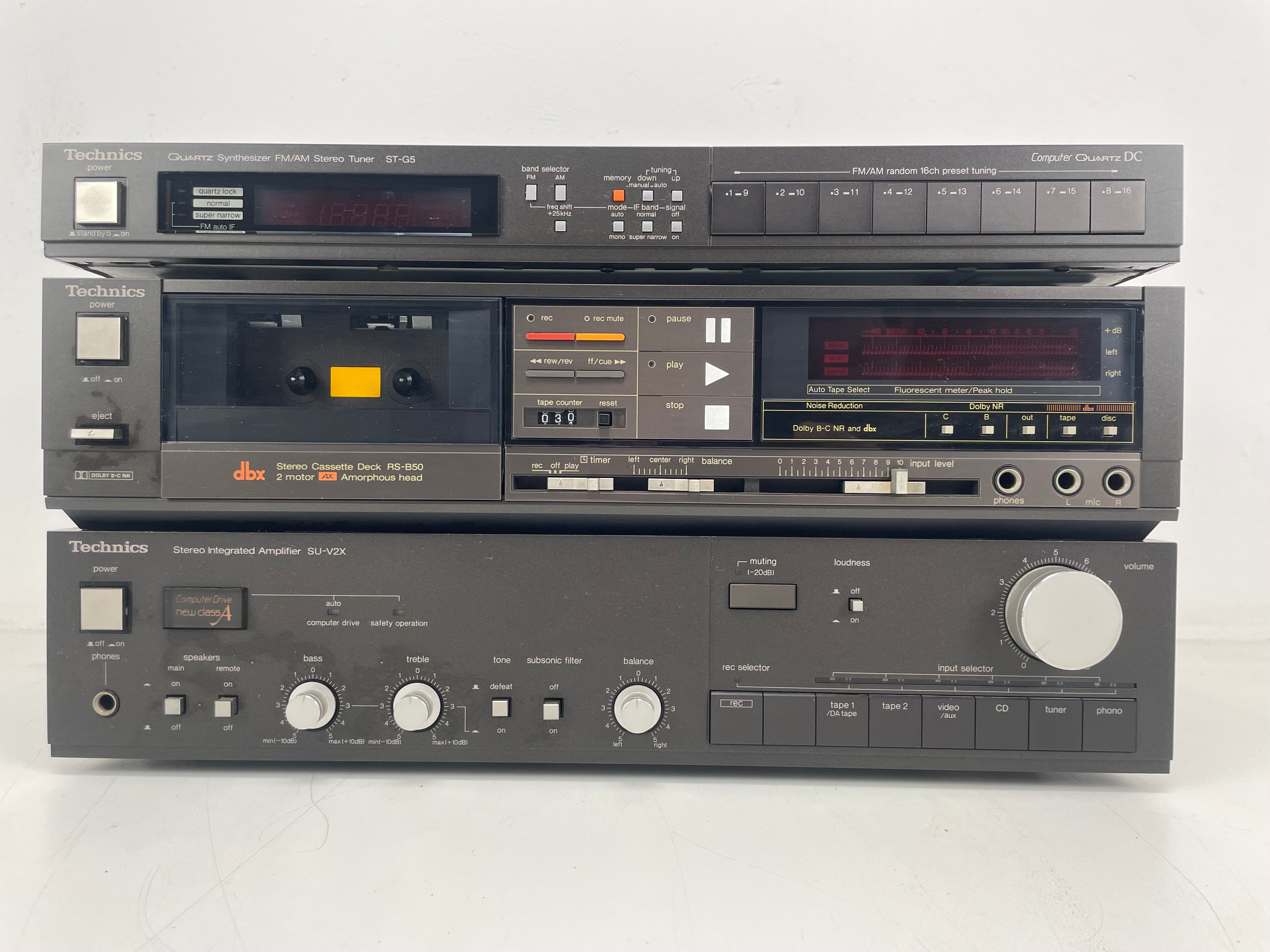 Technics - SU-V2X/RS-B50/ST-G5 - FM/AM Tuner, Stereo Cassette Deck, Stereo Integrated Amplifier