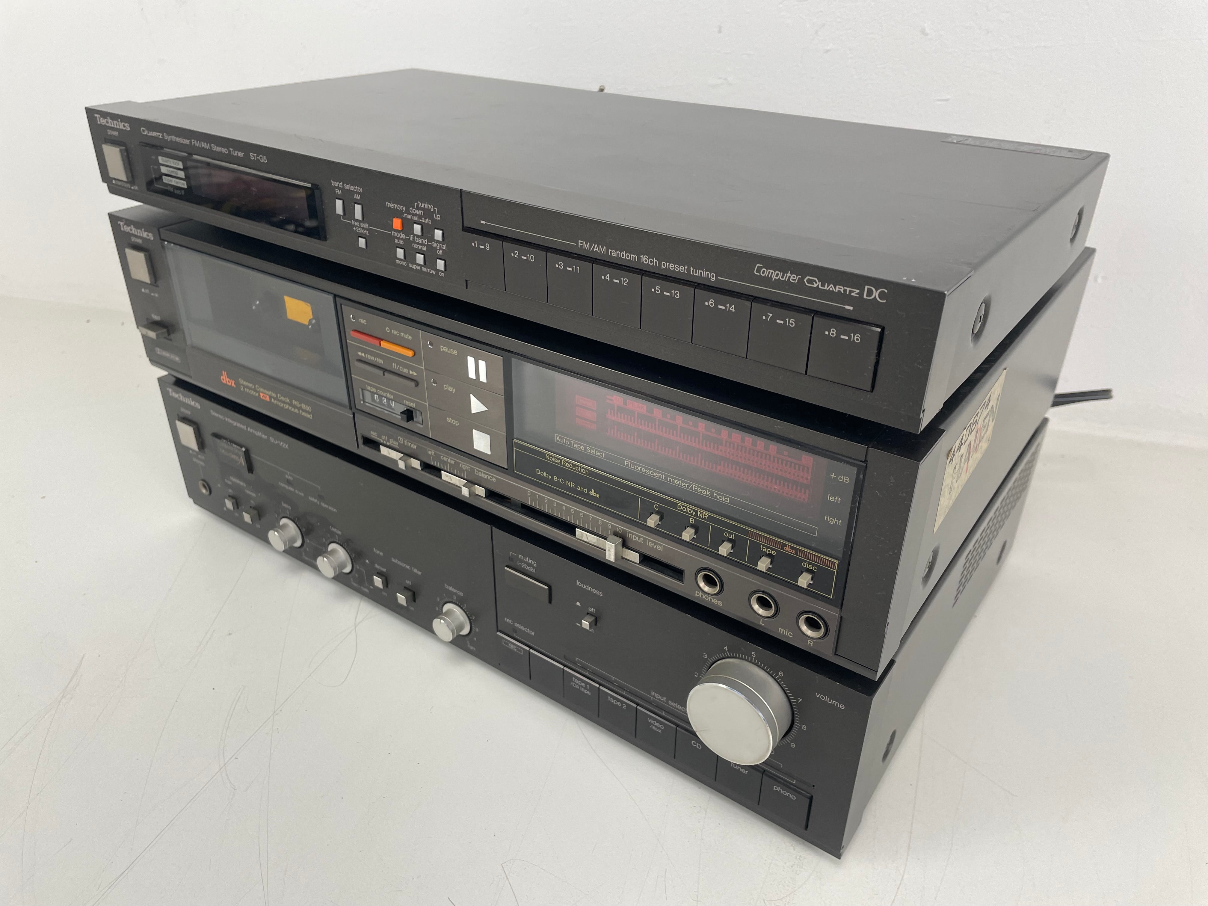 Technics - SU-V2X/RS-B50/ST-G5 - FM/AM Tuner, Stereo Cassette Deck, Stereo Integrated Amplifier