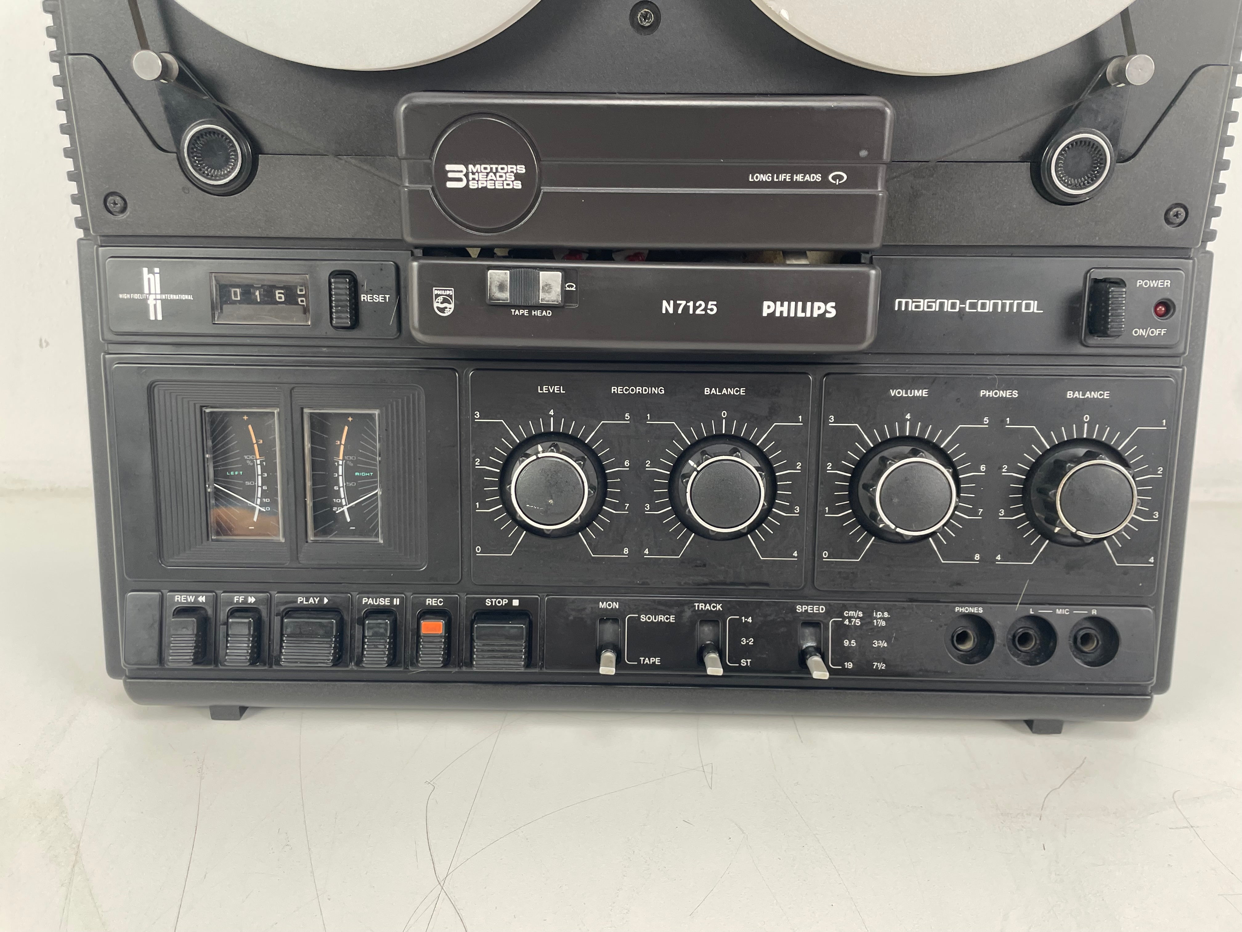 Philips - N7125 - 3-Head - Reel-to-Reel - Serviced (Tested/New Belts)