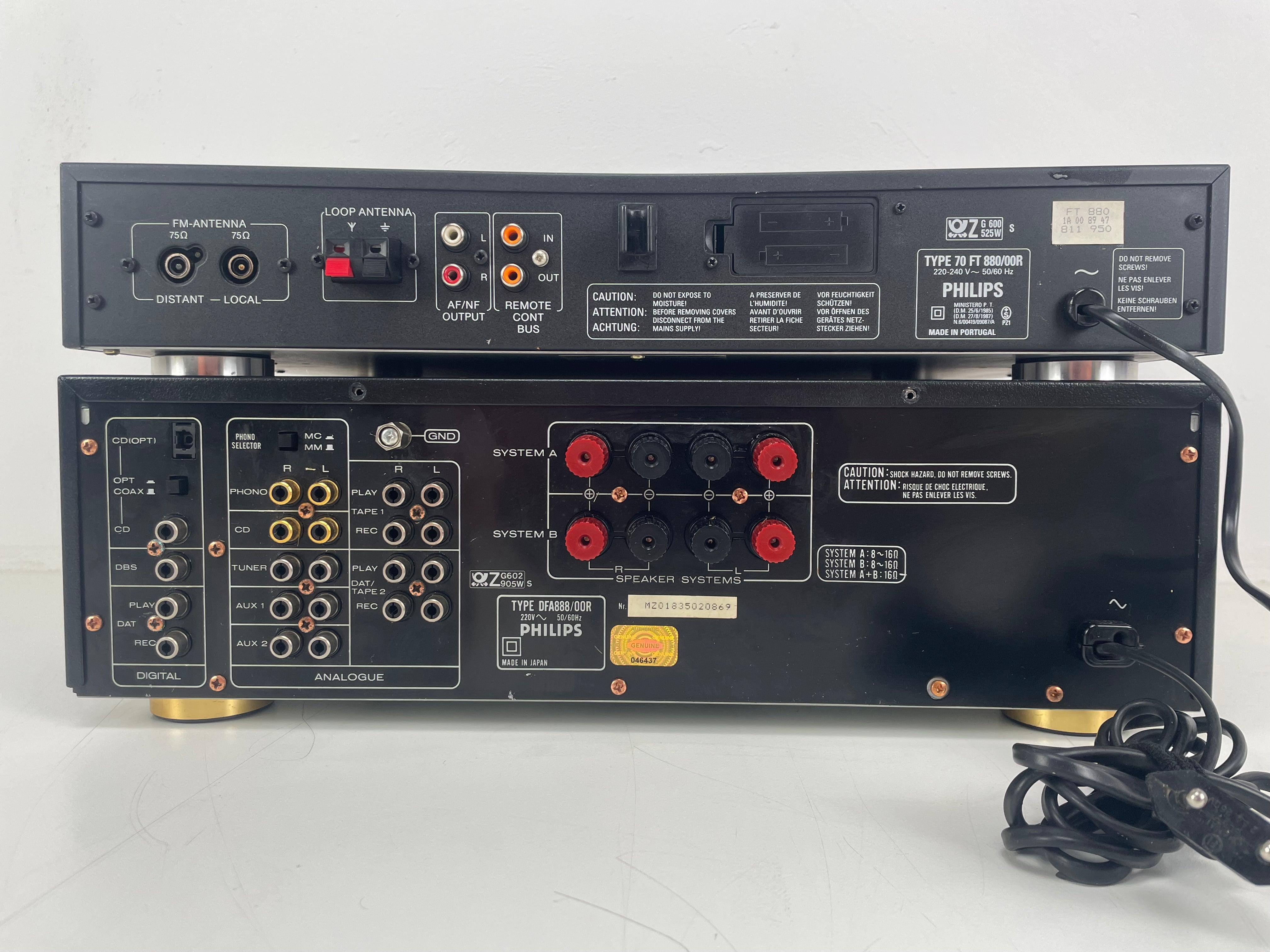 Philips - FT880 / DFA88 - Versterker + Tuner Set