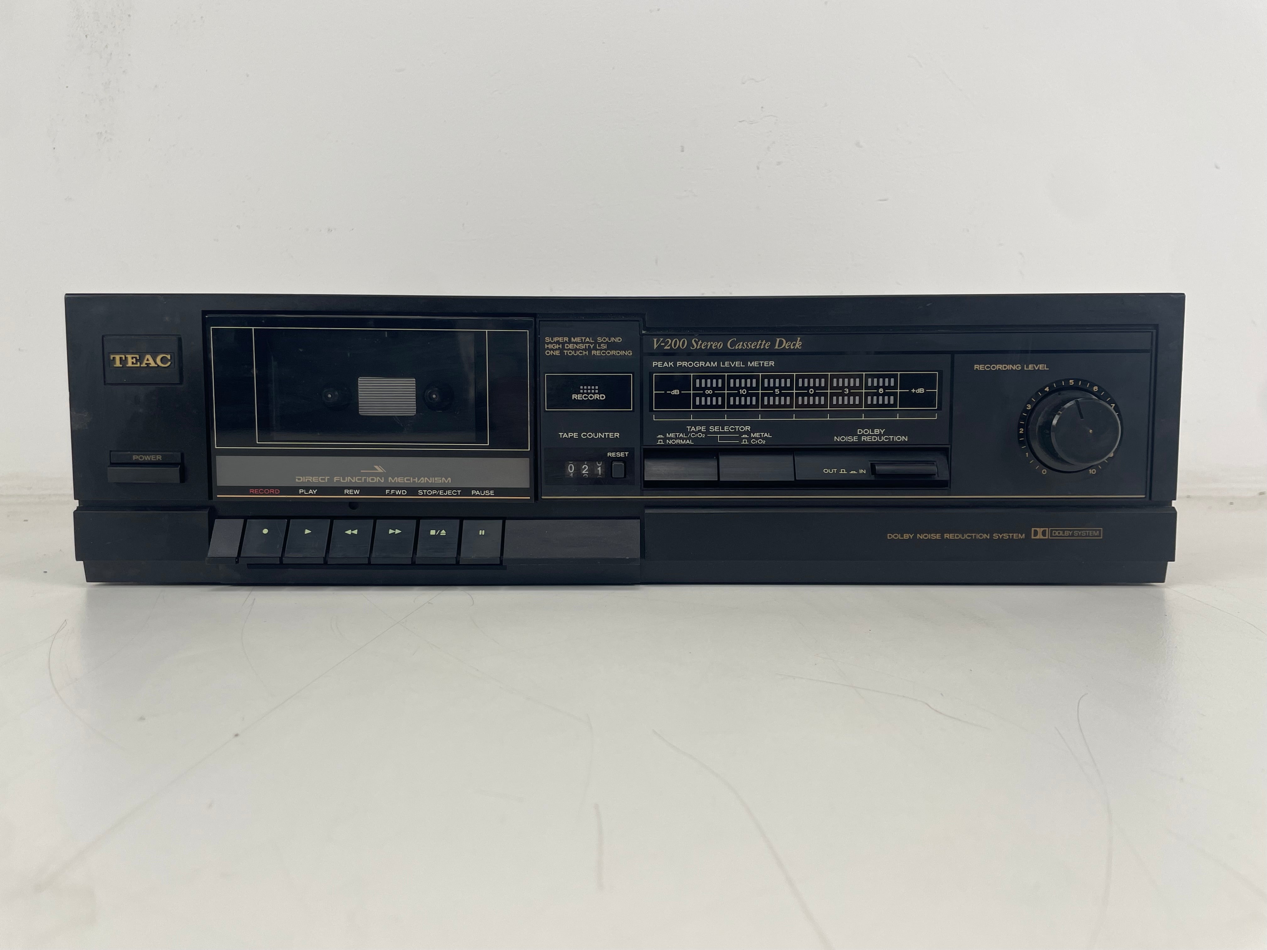 TEAC - V-200 - Stereo Cassette Deck - Serviced (New Belts/Repaired)