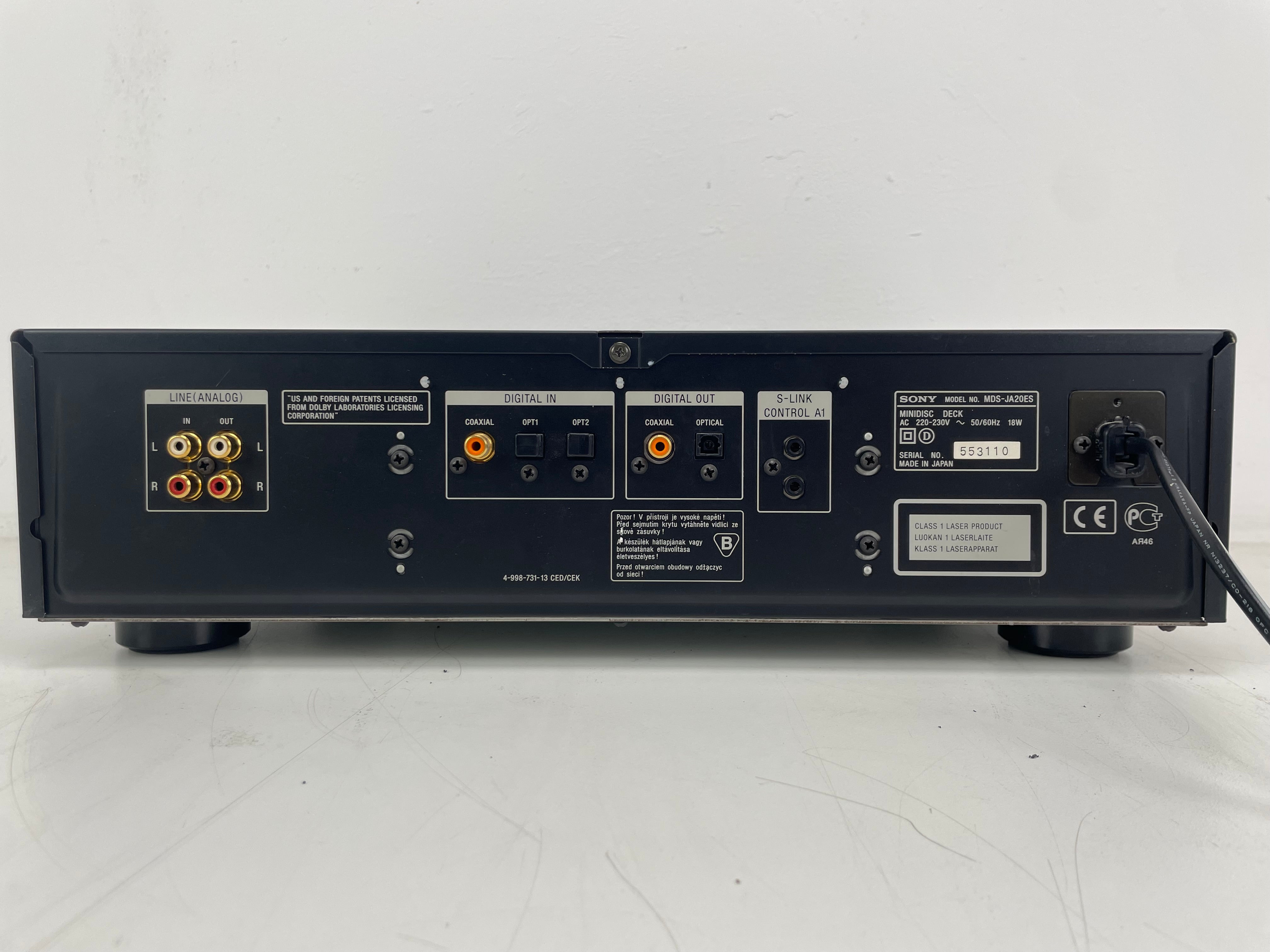 Sony - MDS-JA20ES - MiniDisc Deck - ES-Series