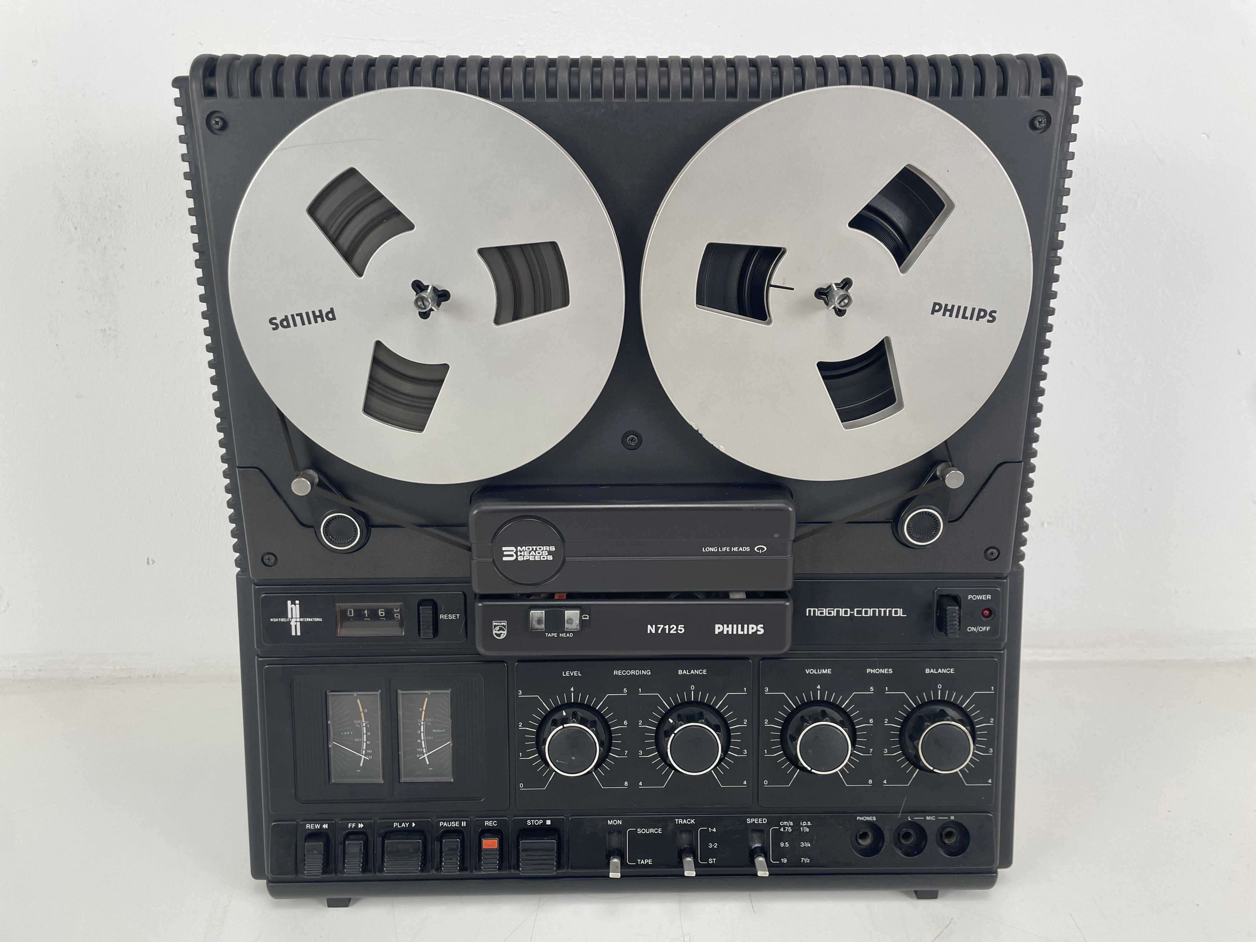 Philips - N7125 - 3-Head - Reel-to-Reel - Serviced (Tested/New Belts)