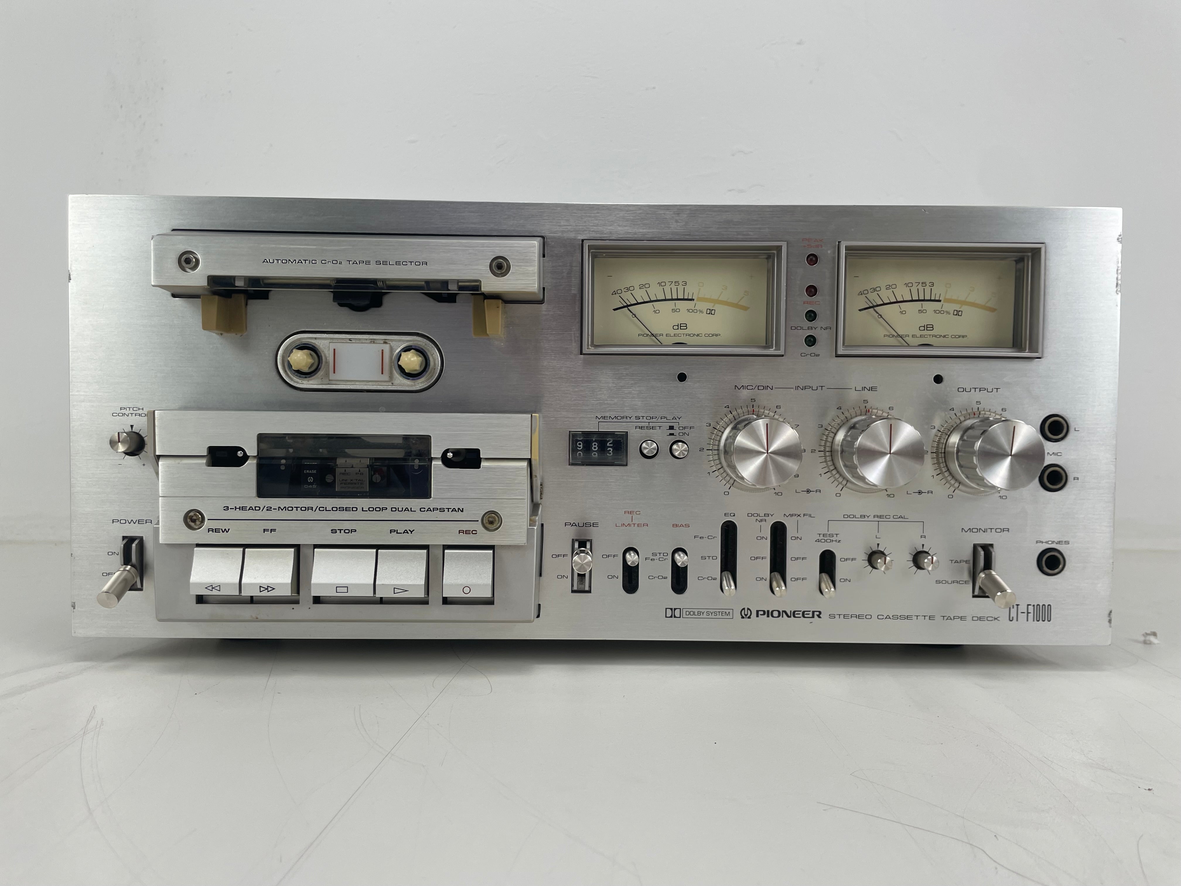 Pioneer - CT-F1000 - Stereo Cassette deck - Dual Capstan / 3-Head - Serviced (+ Schematics)