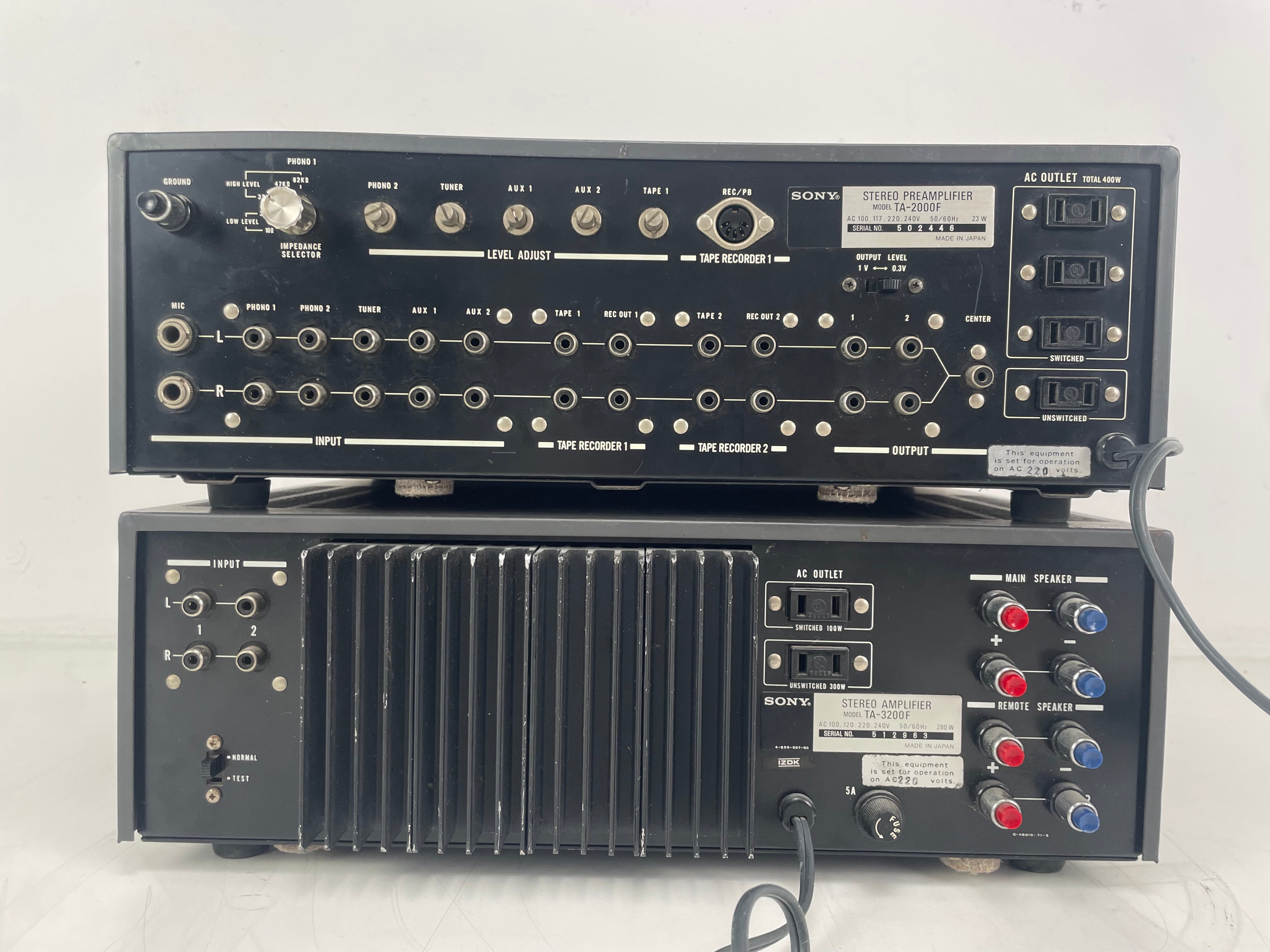 Sony - TA-2300F/TA-2000F - Pre/Power-Amplifier Set - Serviced (Cleaned)