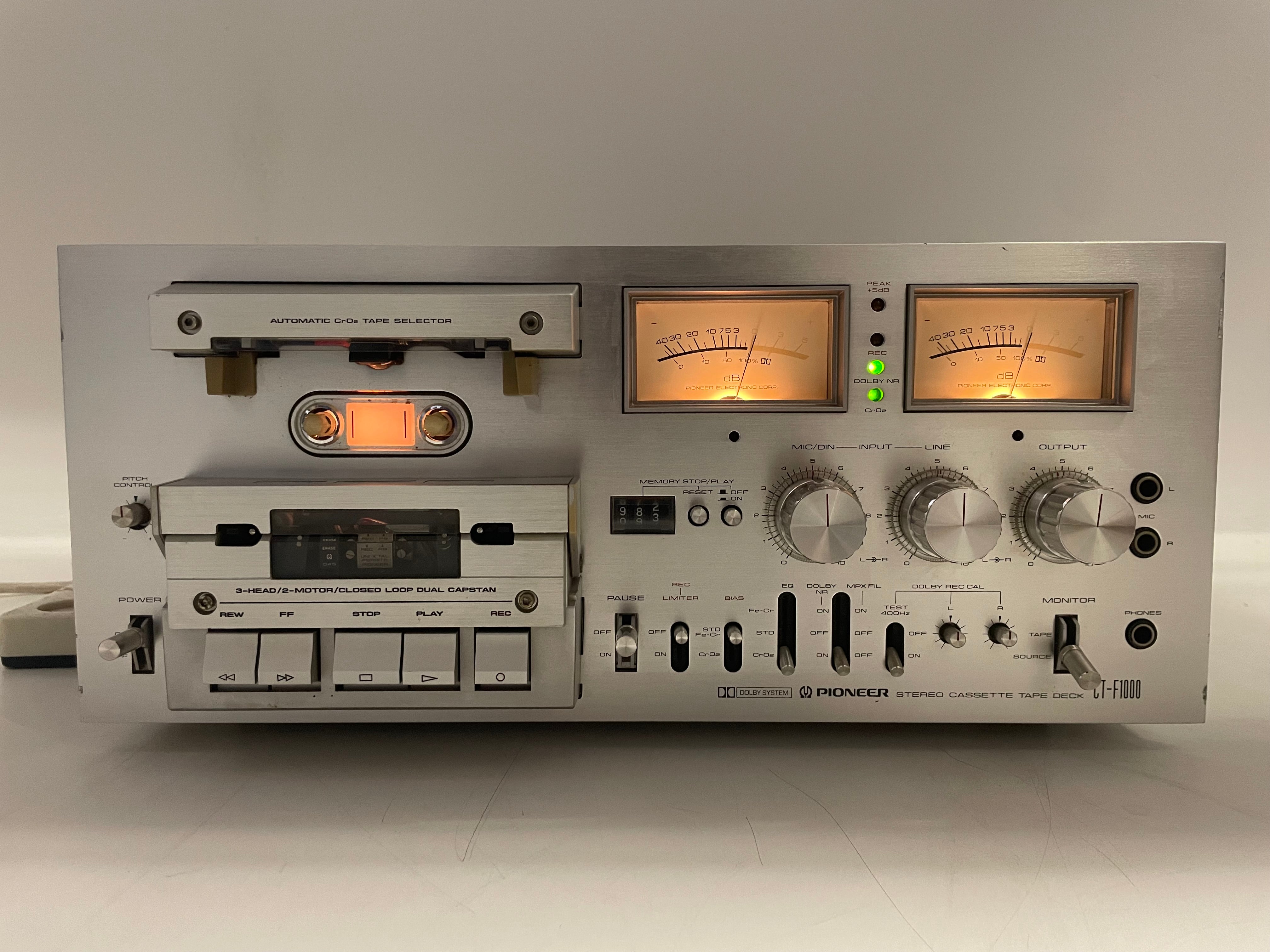 Pioneer - CT-F1000 - Stereo Cassette deck - Dual Capstan / 3-Head - Serviced (+ Schematics)