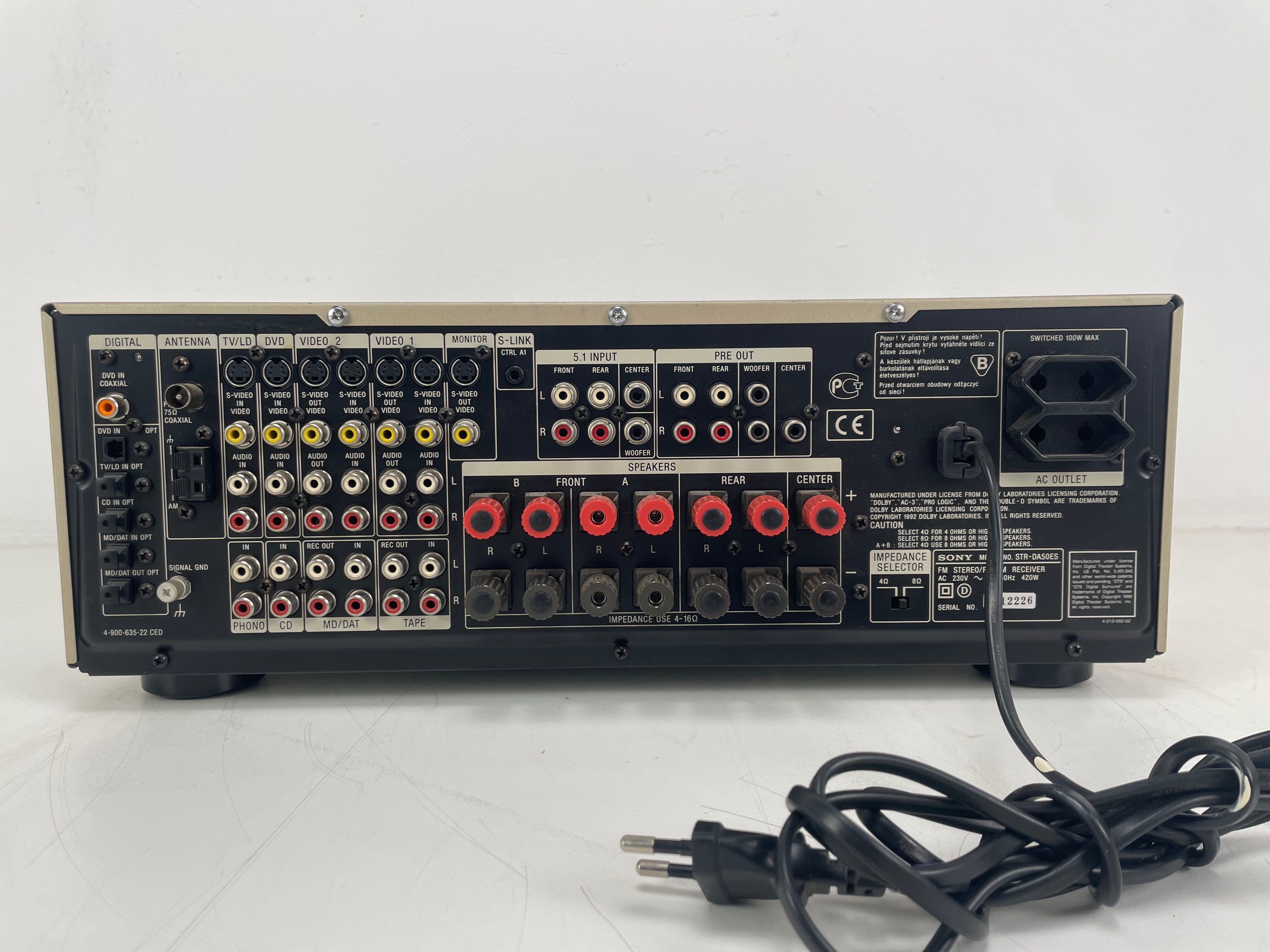 Sony - STR-DA50-ES - Receiver - ES-Series - Inc. Remote & Manual
