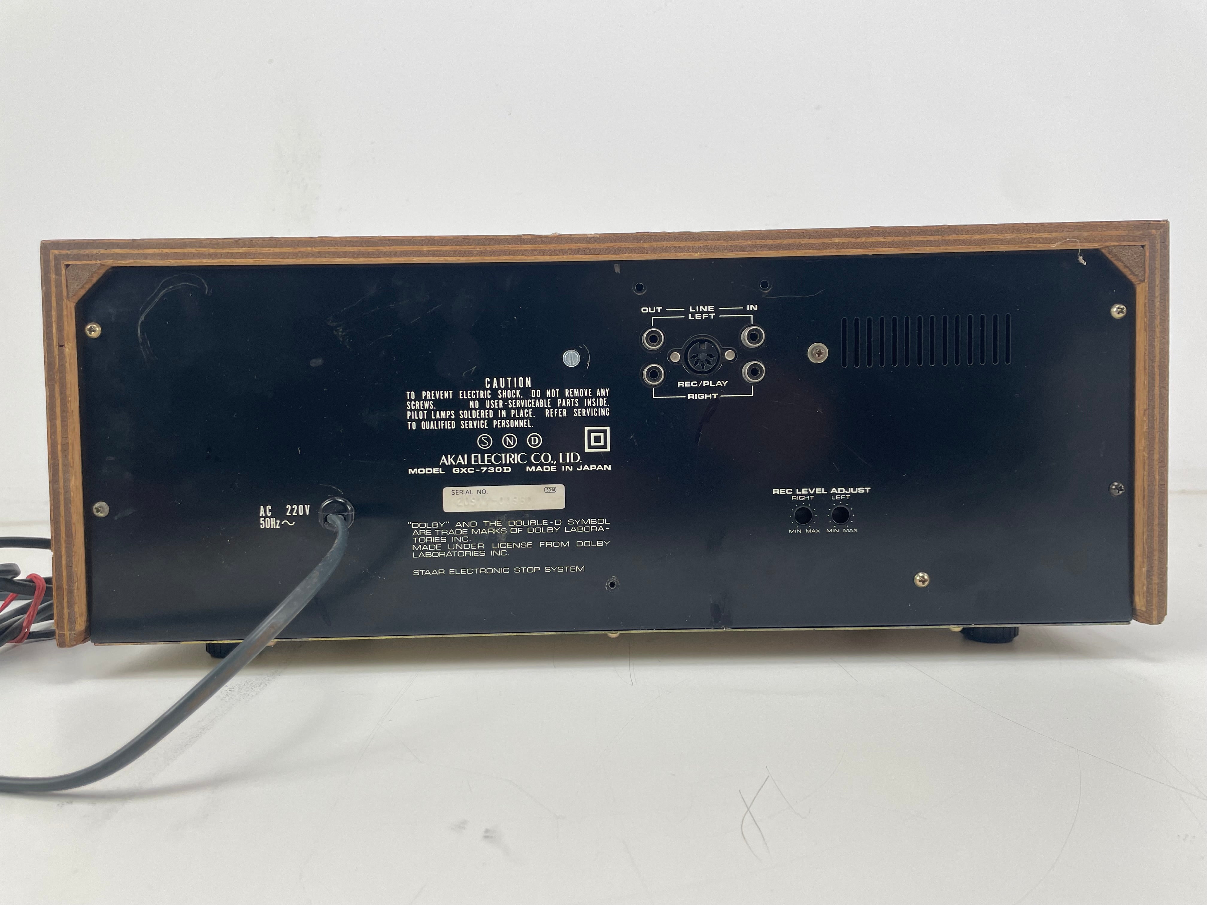 AKAI - GXC-730D - 3 Head Stereo Cassette Deck - Glass Head - Serviced