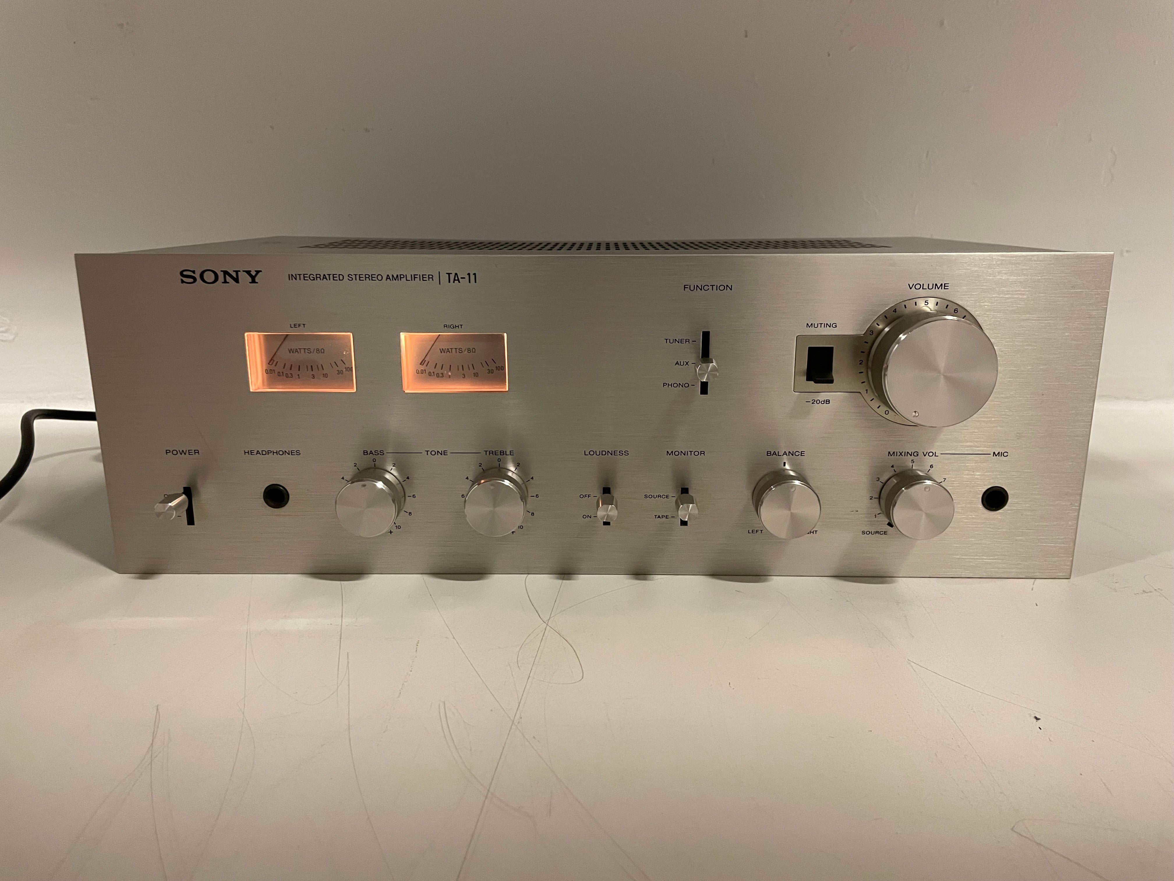Sony - TA-11 - Stereo Integrated Amplifier - Serviced (Replacement/Cleaned)
