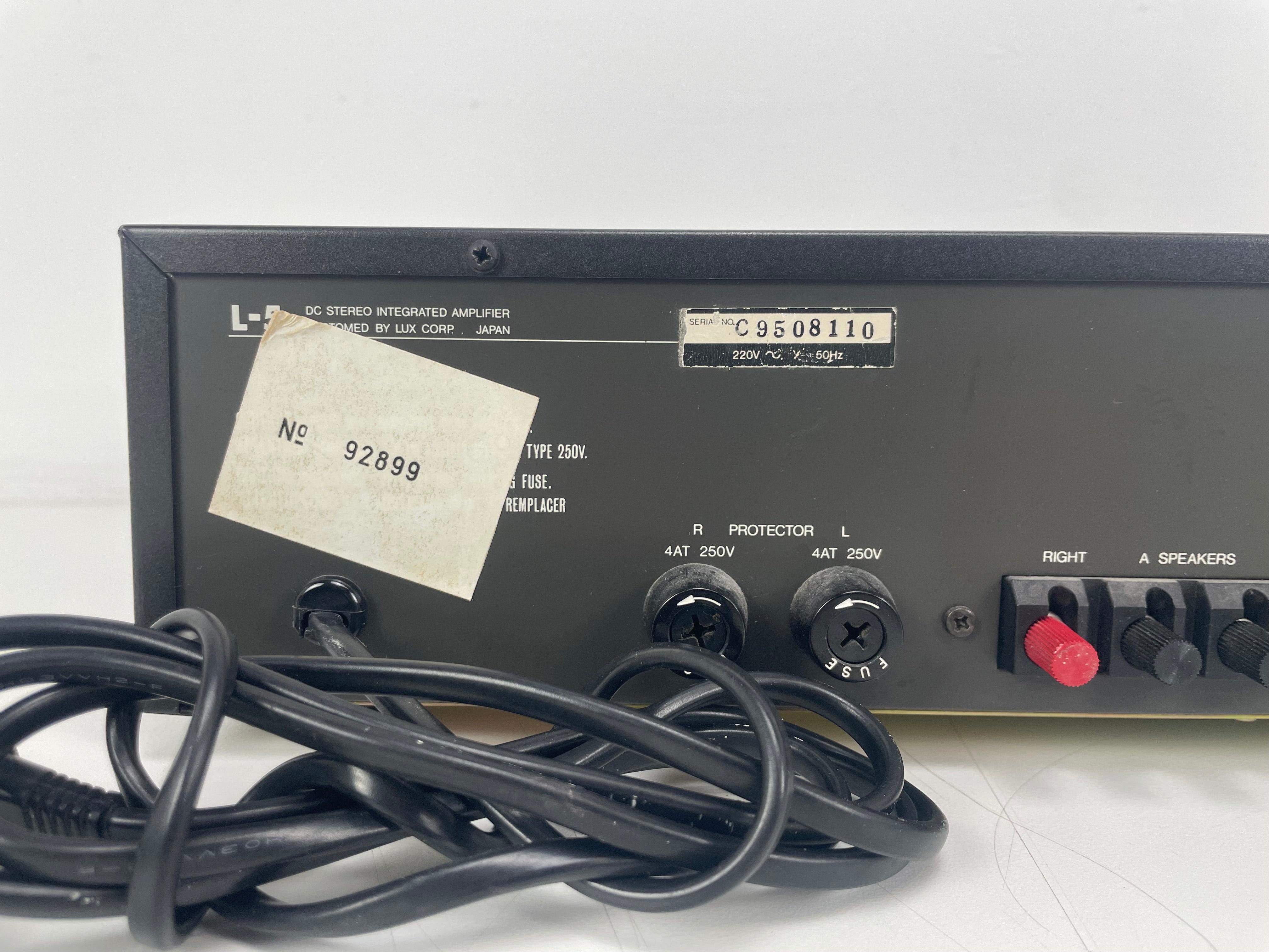 Luxman - L-5 - Stereo Integrated Amplifier - Inc. Measuring rapport