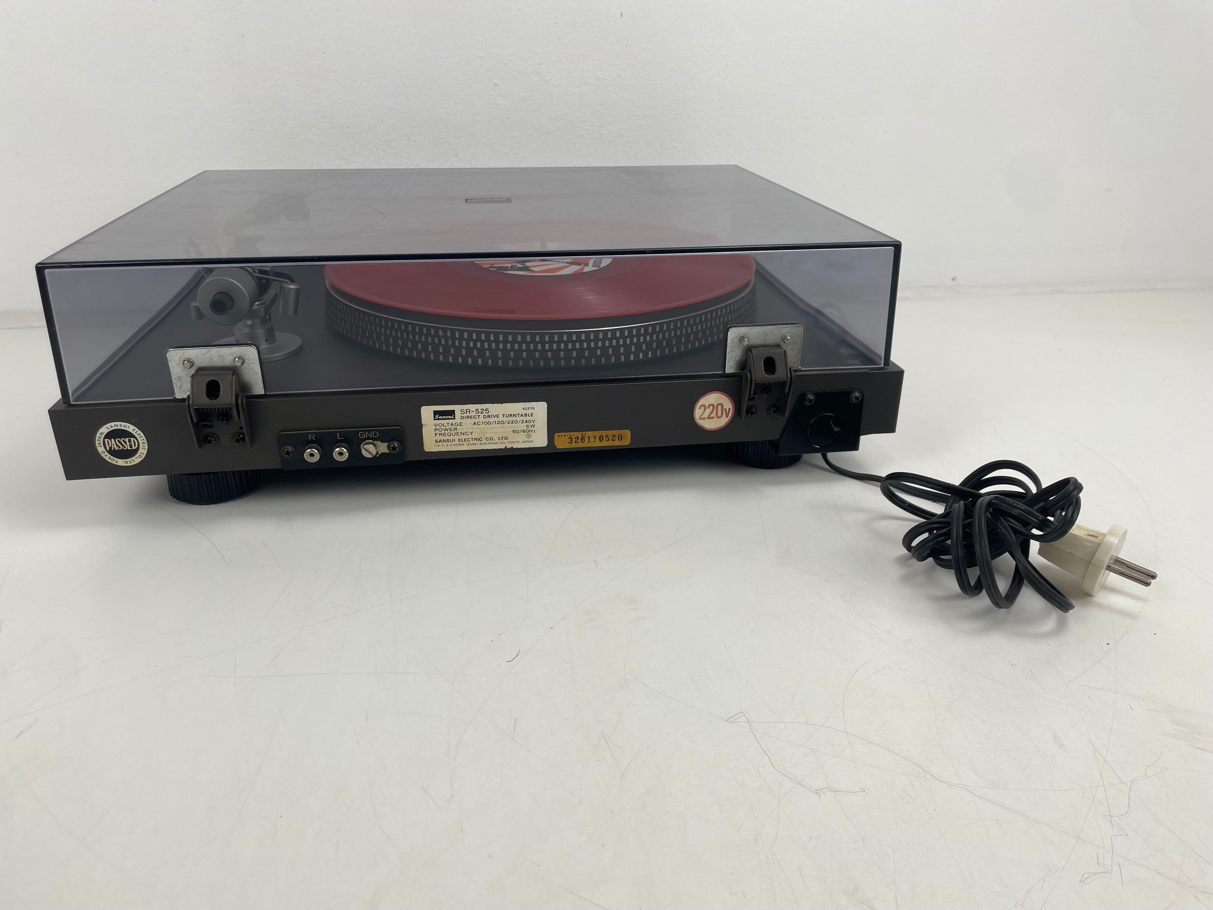 Sansui - SR-525 - Direct Drive Turntable - Shure M95ED Stylus