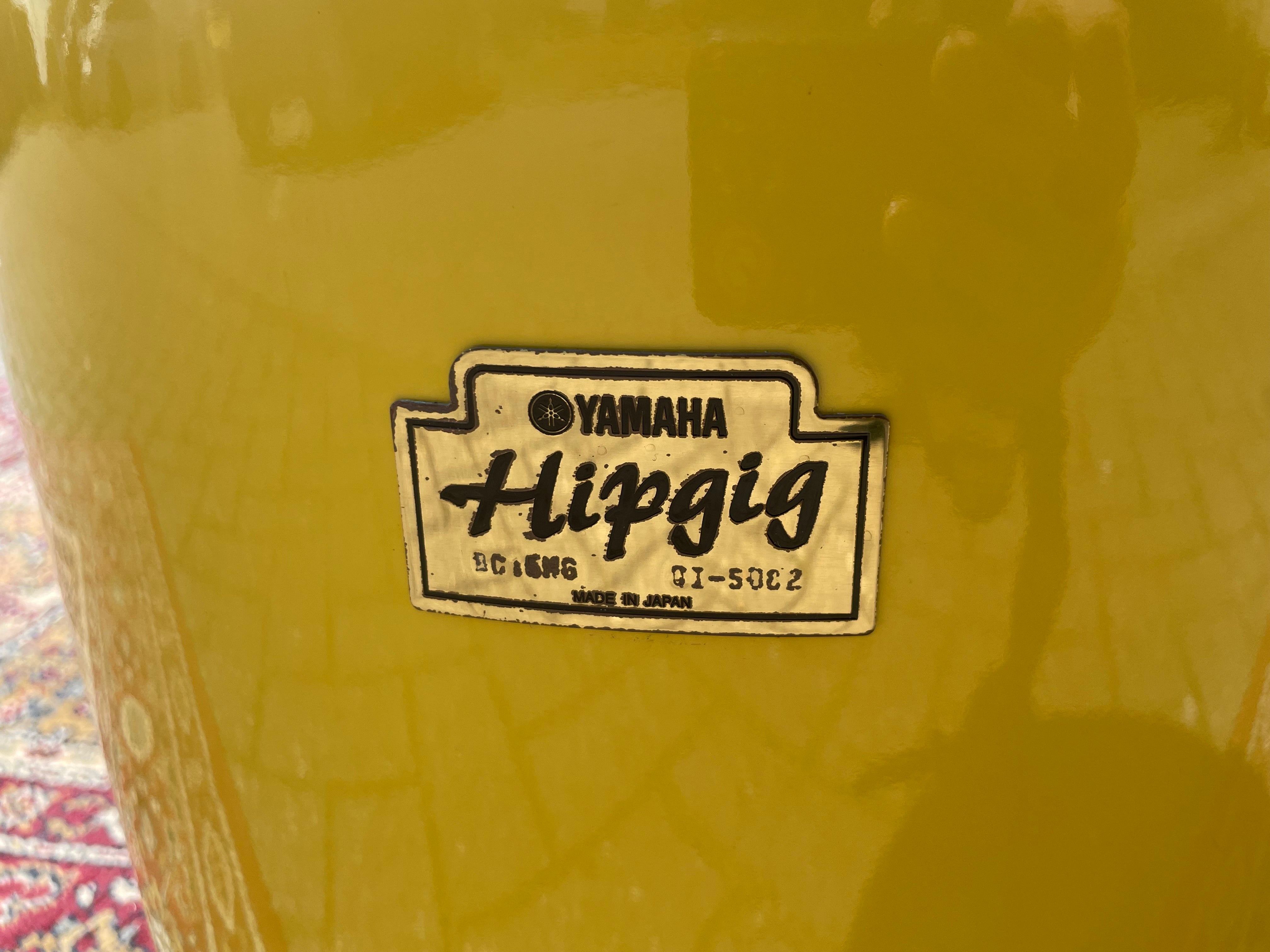 Yamaha - Hipgig – Yellow Drum Kit – Vintage Rare Compact Drum Set - Inc. Cases