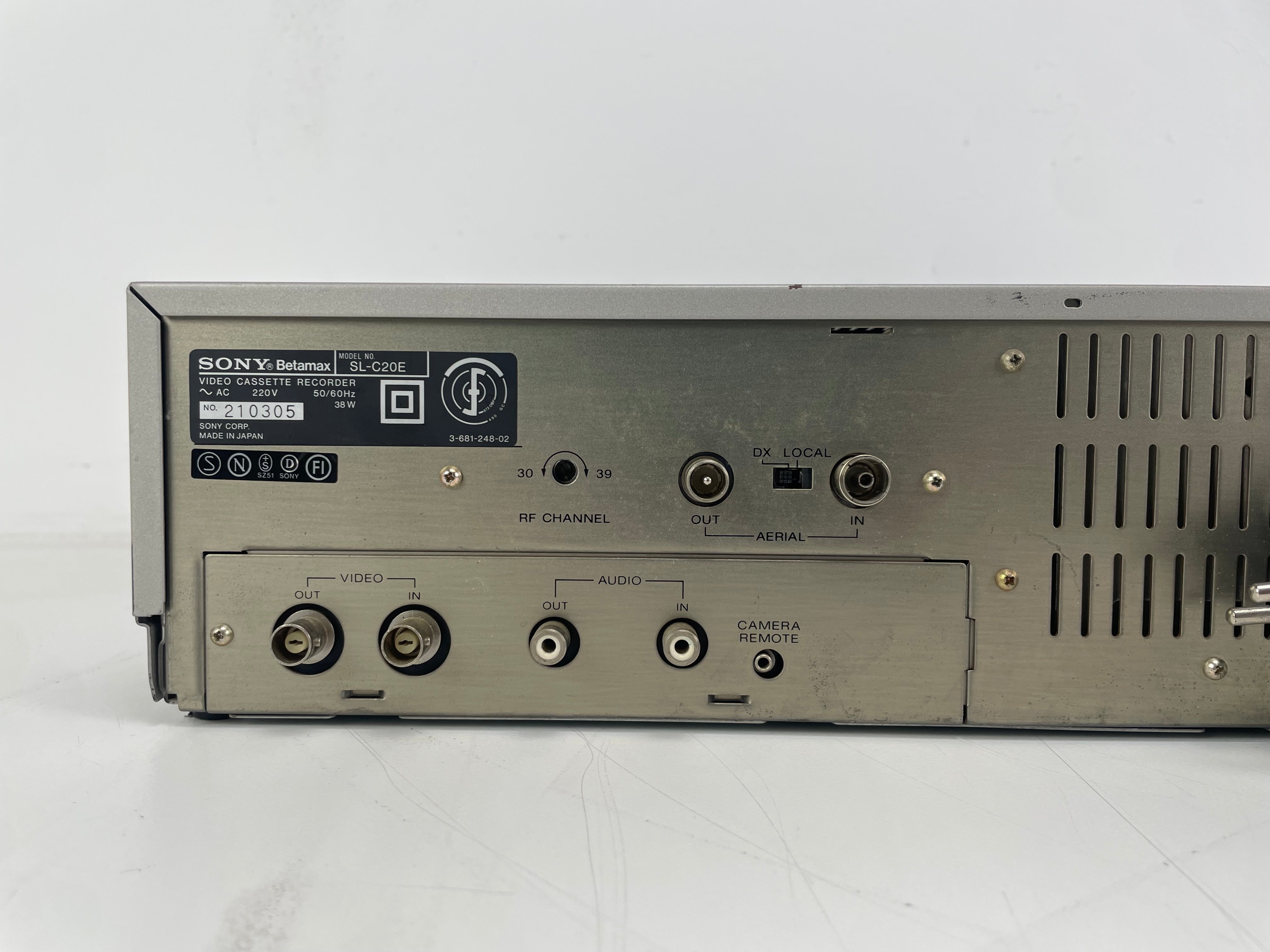 Sony - SLC20E - Betamax - Video Cassette Recorder - Serviced (Recapped/Repaired)