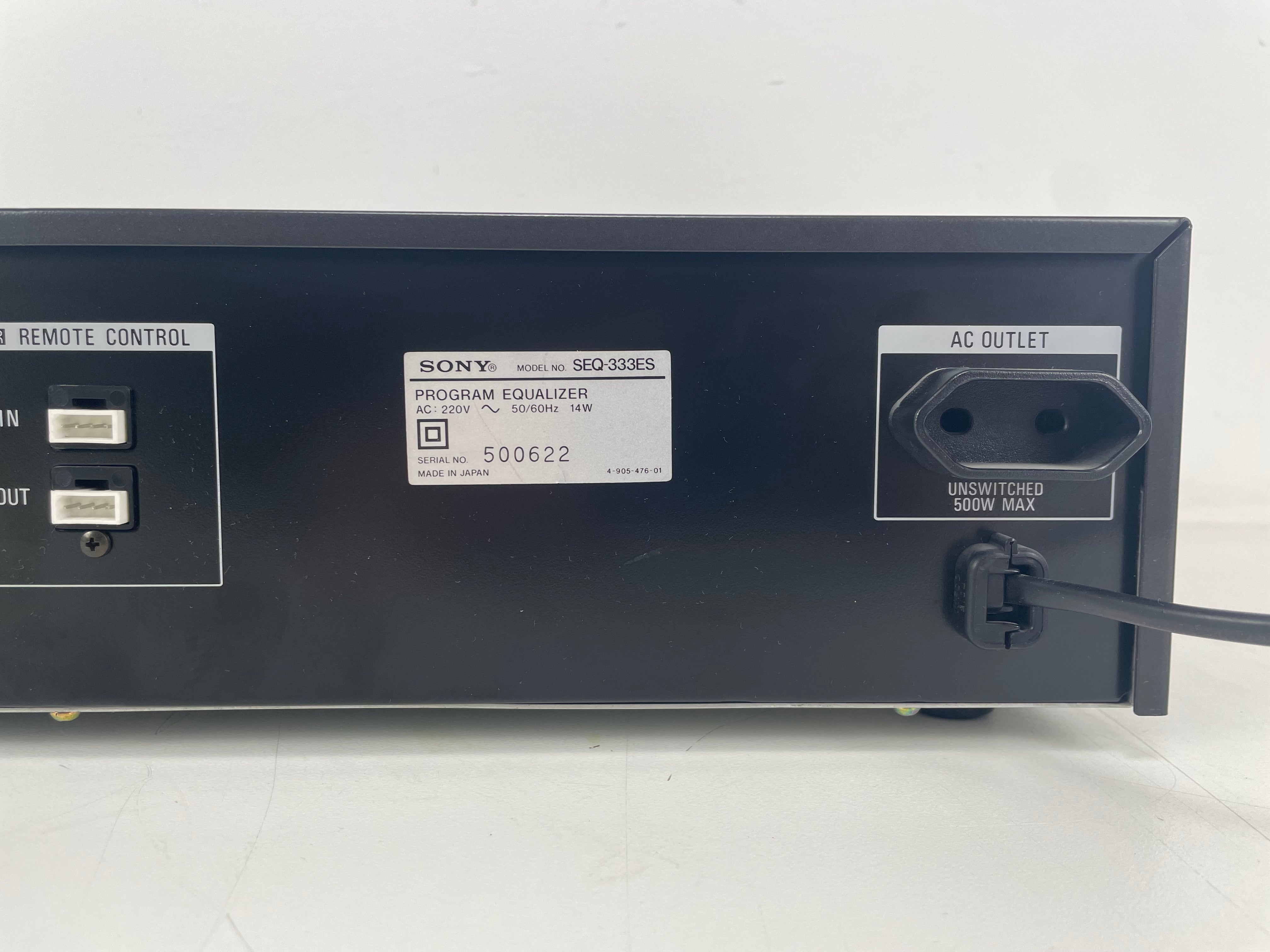 Sony SEQ-333ES - Programma-equalizer - Inclusief originele batterijen en afstandsbediening