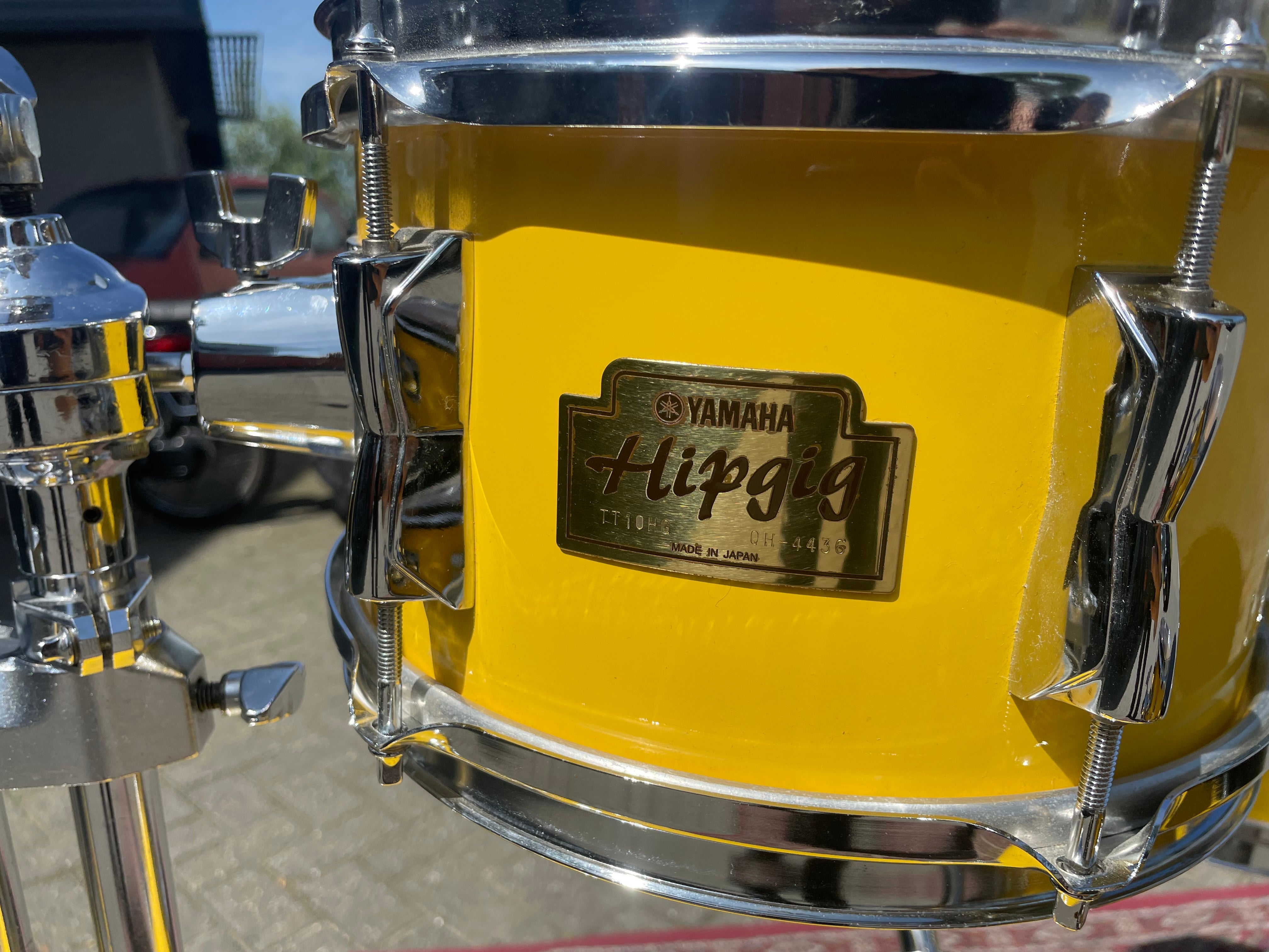 Yamaha - Hipgig – Yellow Drum Kit – Vintage Rare Compact Drum Set - Inc. Cases