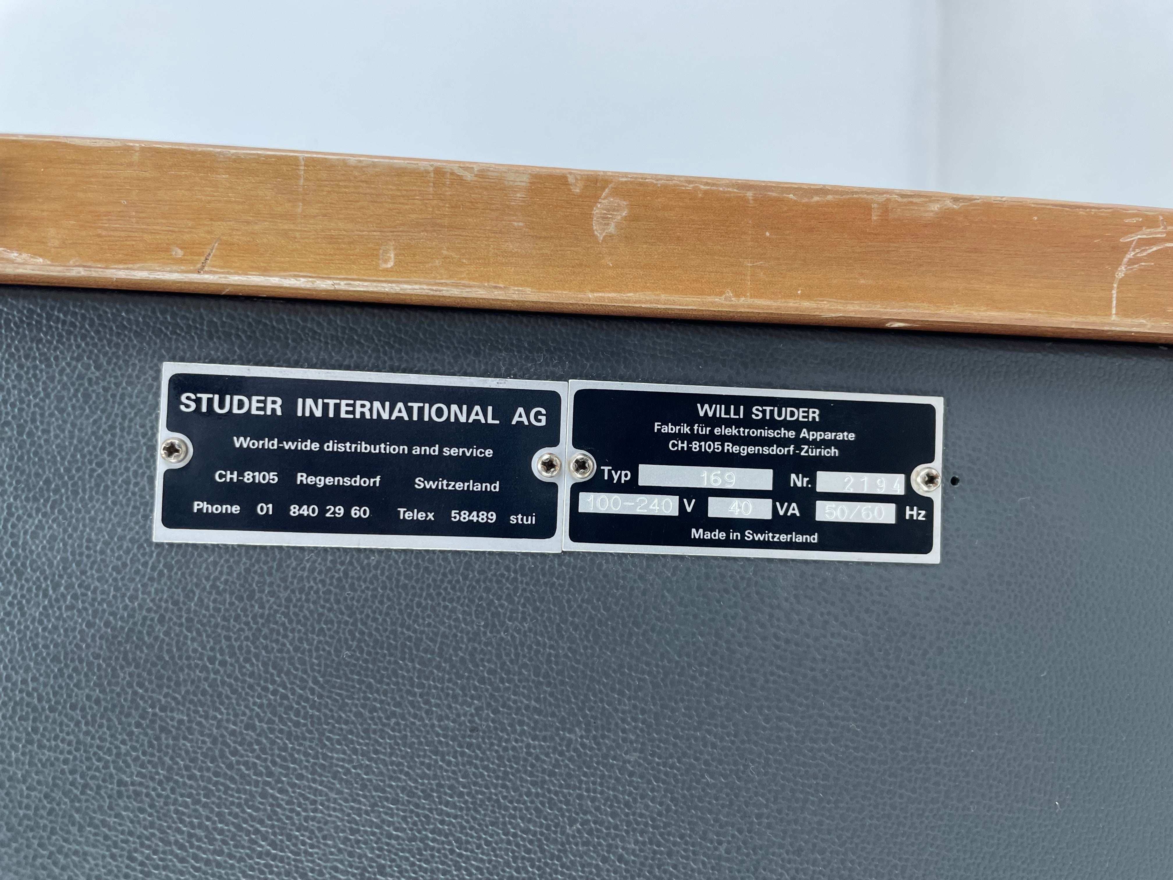 Studer - 169 - Studio Mixer - Inc. Manual/Spare-Parts/Breakout-Box - Serviced (Recapped)