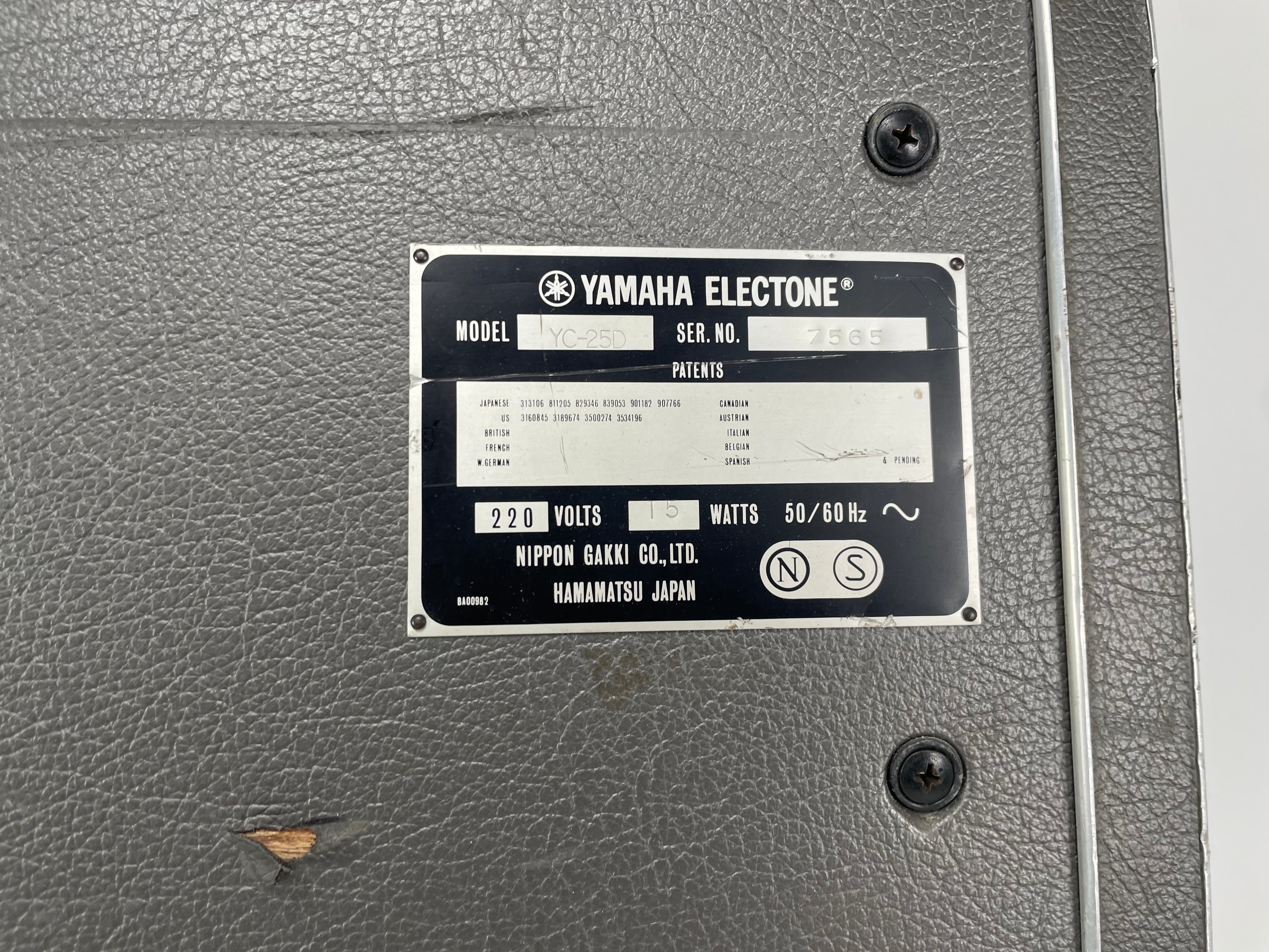 Yamaha - YC25D - Electone - Synth + BP-1 - Bass Pedal (Pedal Not Working) - As Is