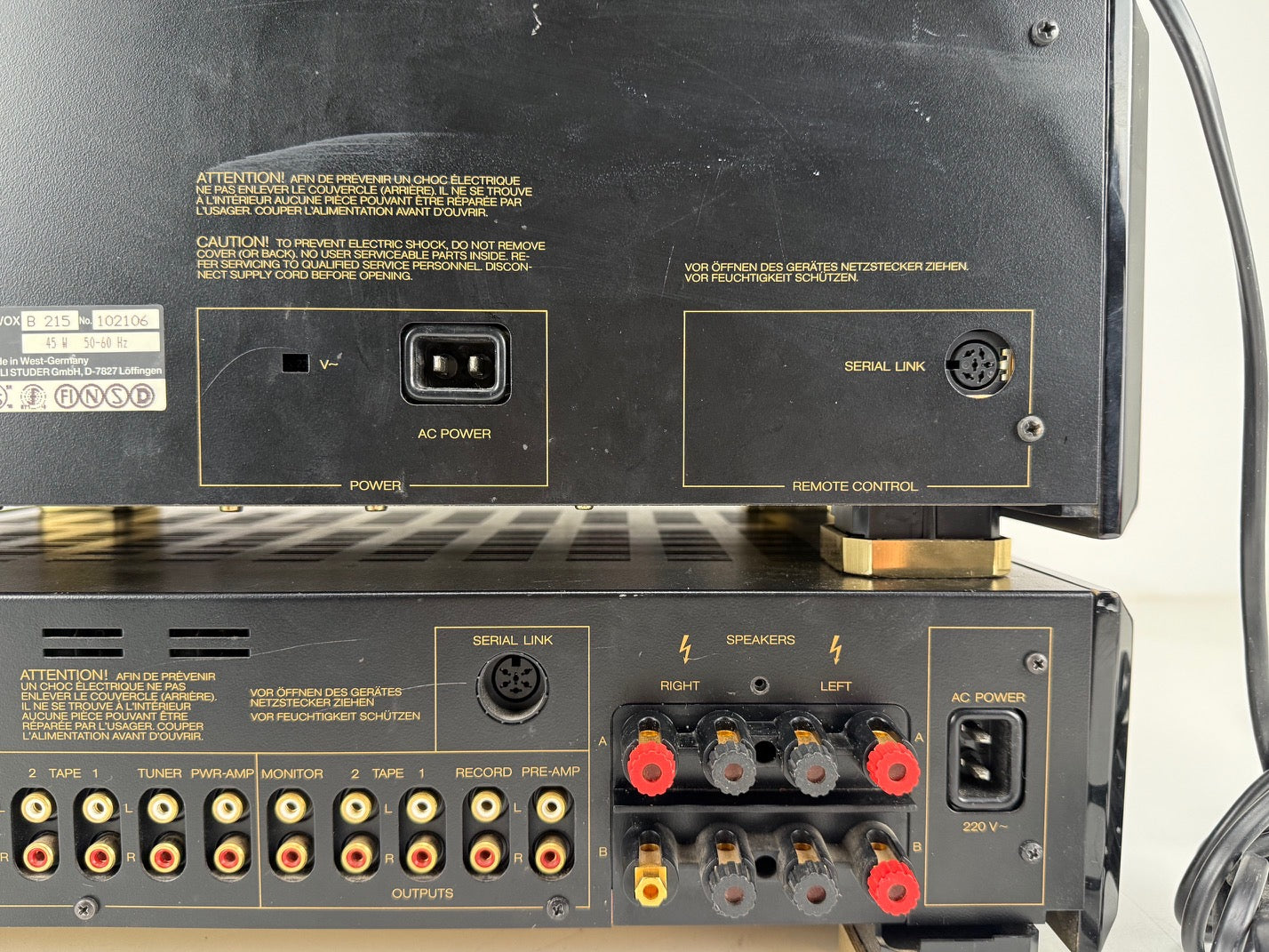 Studer Revox B-260S tuner / B-215S cassettedeck / B-250S versterker / B-226S cd-speler - complete set