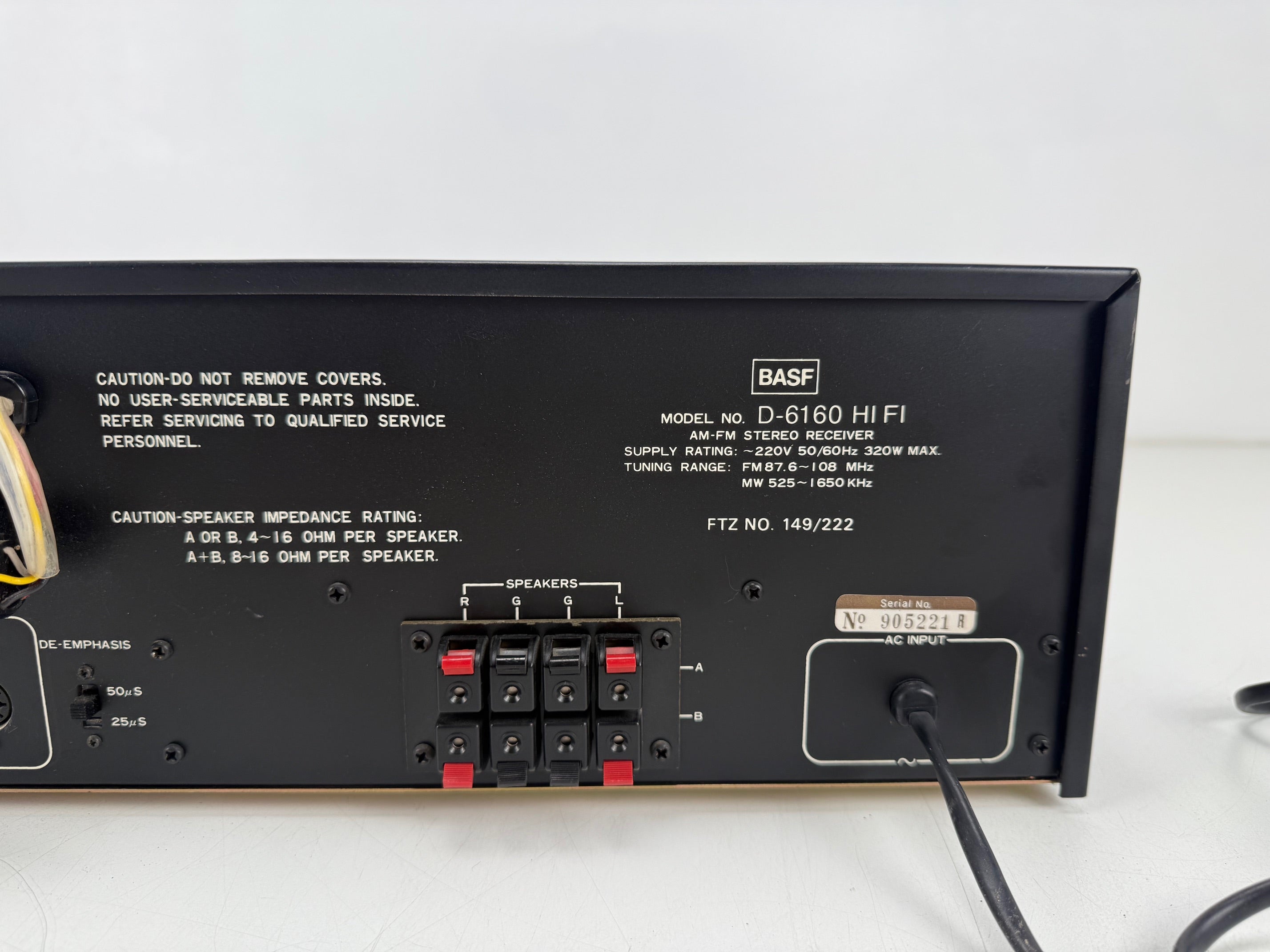 BASF D-6160 AM/FM stereo-ontvanger - Onderhoud uitgevoerd